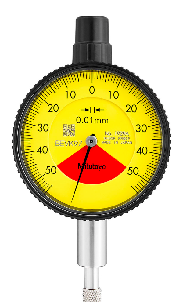 Mitutoyo Mutatós mérőóra 1 körülfordulással, Sorozat 1, ütésálló, Ø40 mm, 1 mm (dugattyú út: 3.5 mm), 0.01 mm (1929A) termék fő termékképe