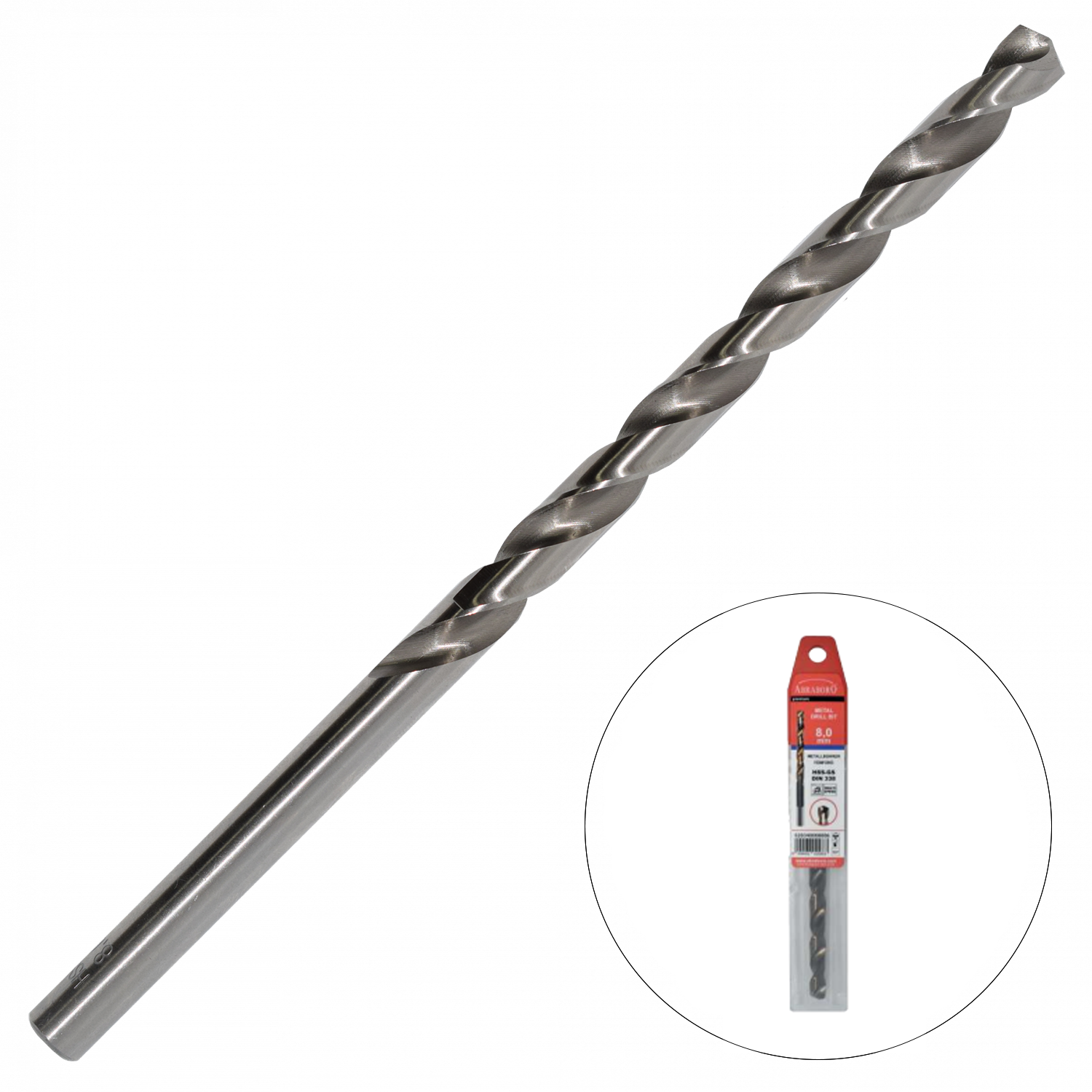 Abraboro 2.5 x 95 / 62 mm HSS-GS hosszú hengeres szárú fémcsigafúró EV-Pack, 2 db/csomag termék fő termékképe