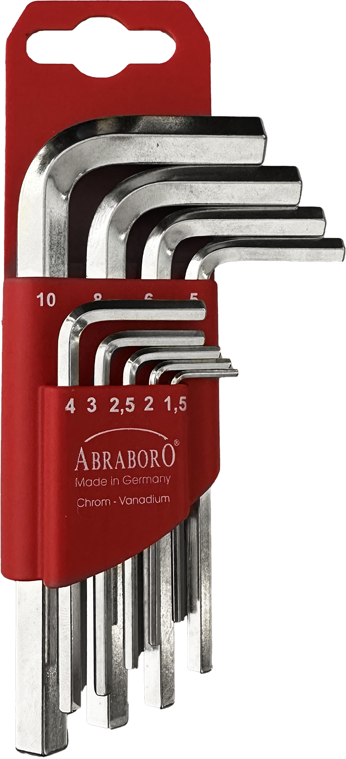 Abraboro 9 részes imbuszkulcs készlet, rövid termék fő termékképe