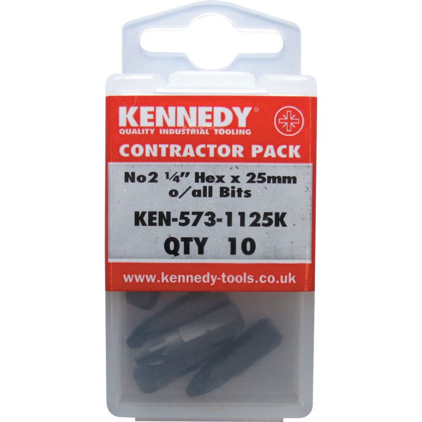 KENNEDY No.2 pozidriv csavarhúzó bit 1/4" hatszög illesztéssel, 25 mm, 10 db/csomag termék fő termékképe