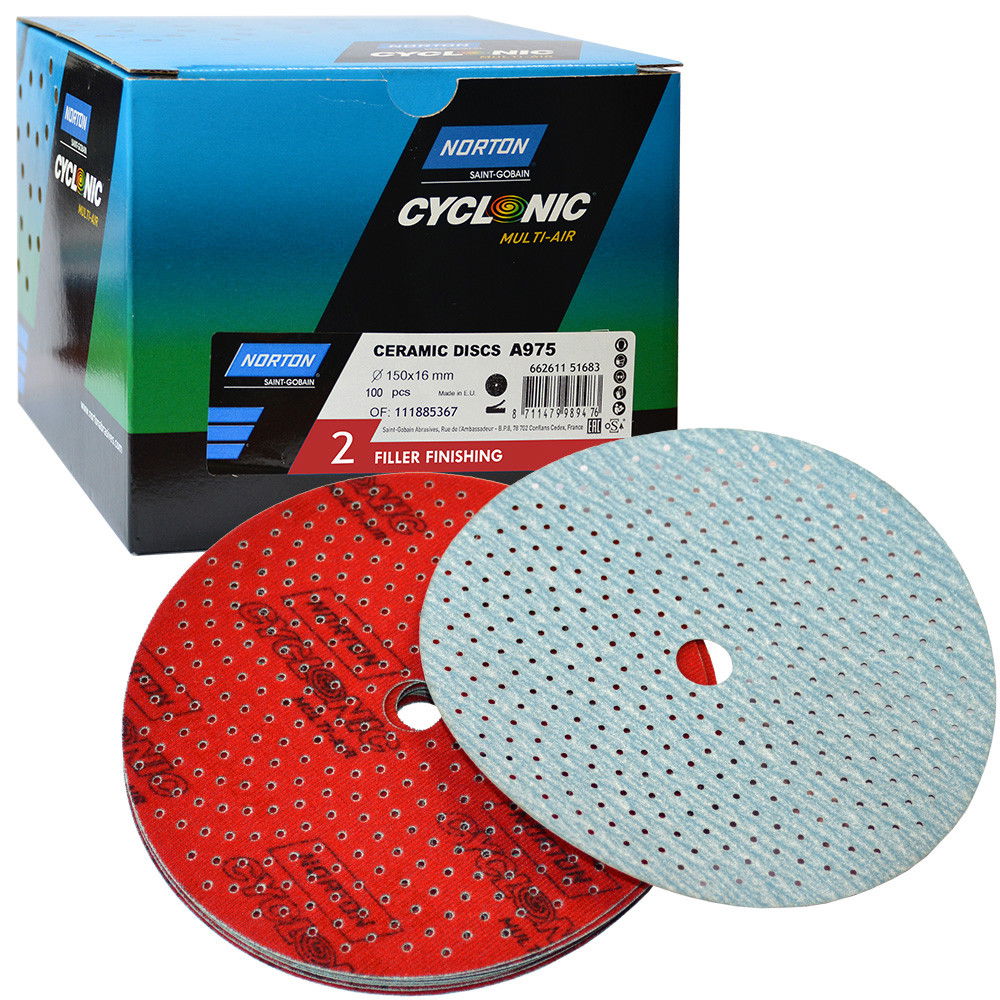 Norton Cyclonic Multi-Air A975 csiszolókorong Ø150 Piros termék fő termékképe