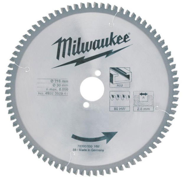 Milwaukee Körfűrészlap (gérvágók) 216/30/80 (4932352841) termék fő termékképe