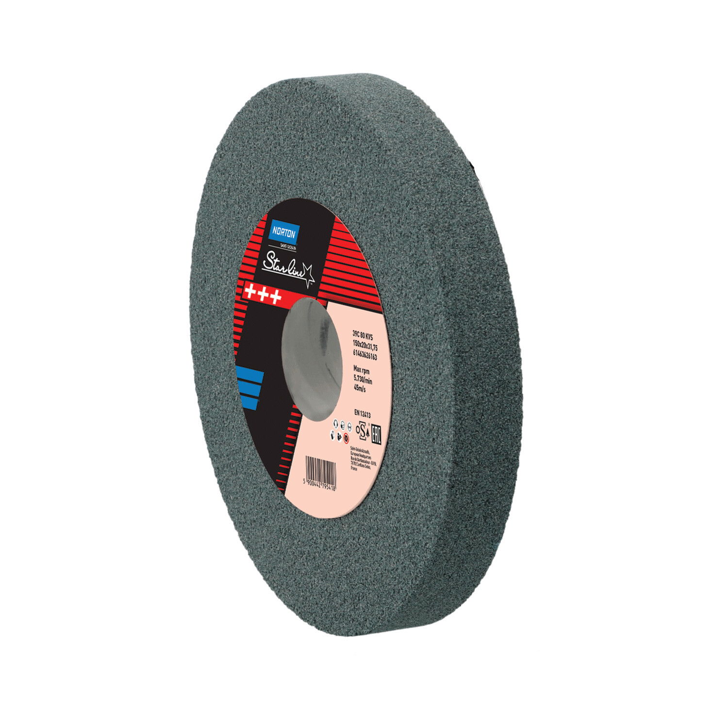 Norton Starline Szilícium-karbid köszörűkorong Ø150x20x31,75 mm 39C 80 K VS, 2 db/csomag termék fő termékképe