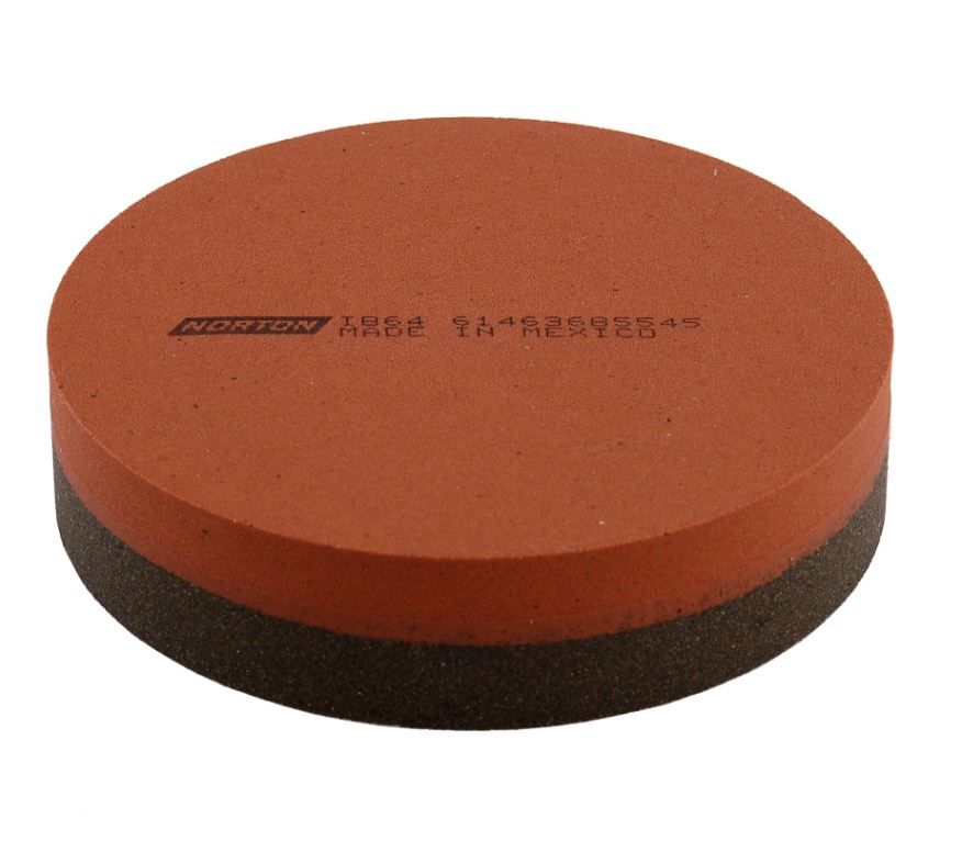 Norton Fenőkő India élező kör 102x38 mm coarse/fine, 5 db/csomag termék fő termékképe