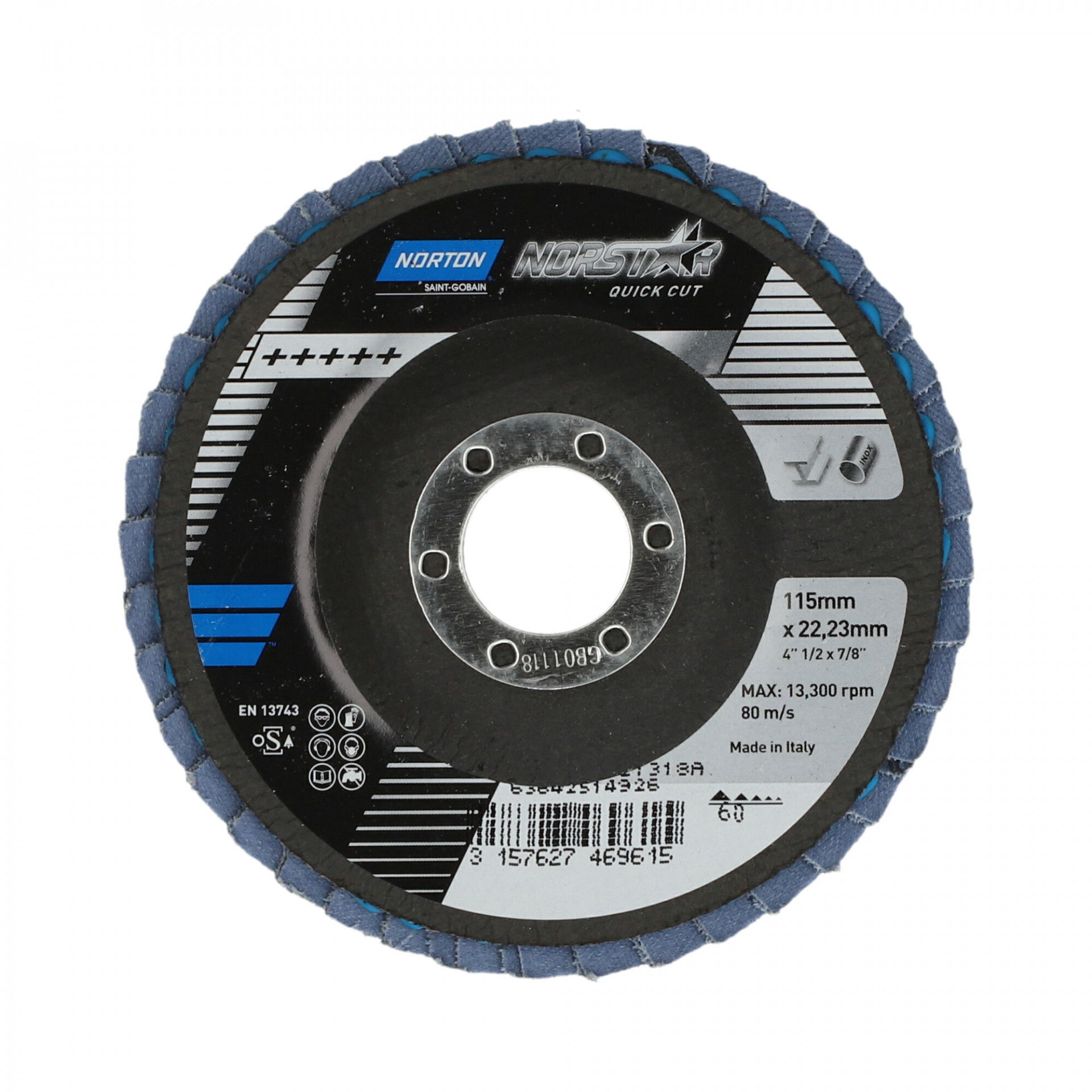 Norton NorStar R822/RX22 lamellás csiszolókorong Ø115x22 mm P60 termék fő termékképe