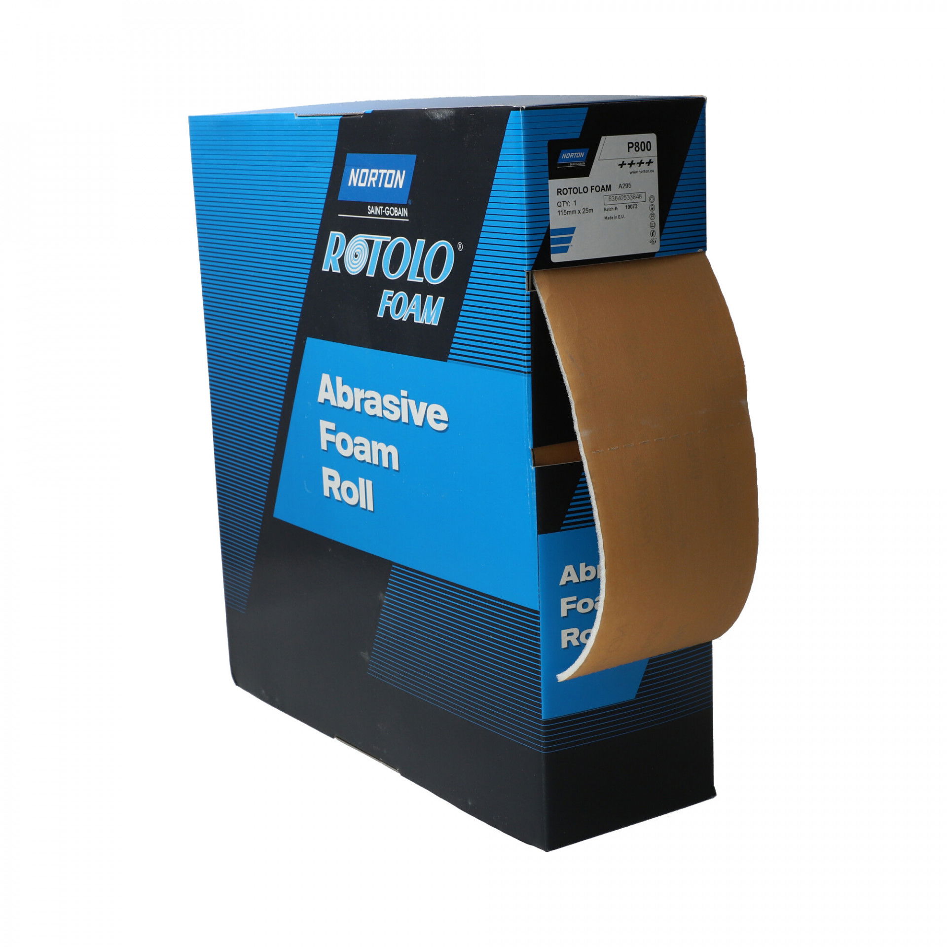 Norton Rotolo Foam Max A295 csiszolótekercs 115mmx25m P800, 2 db/csomag termék fő termékképe