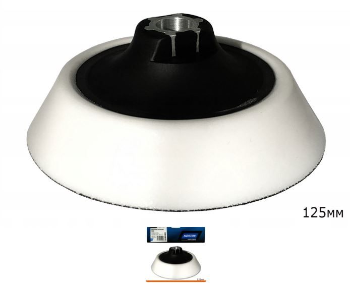 Norton Polírozó szivacs felfogó Ø125xM14 puha, 10 db/csomag termék fő termékképe