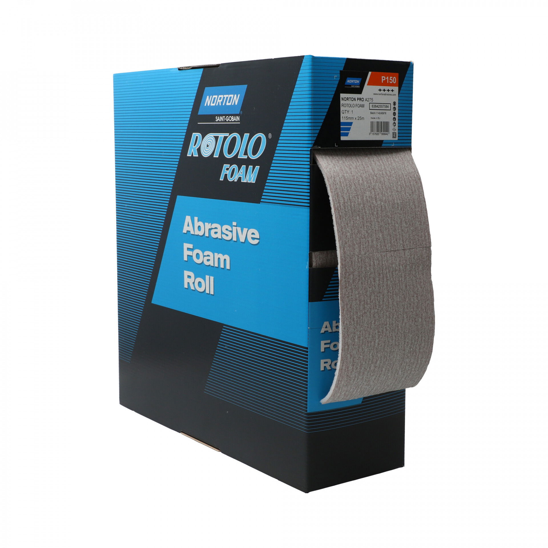 Norton Rotolo Foam PRO A275 csiszolótekercs 115mmx25m P150 termék fő termékképe