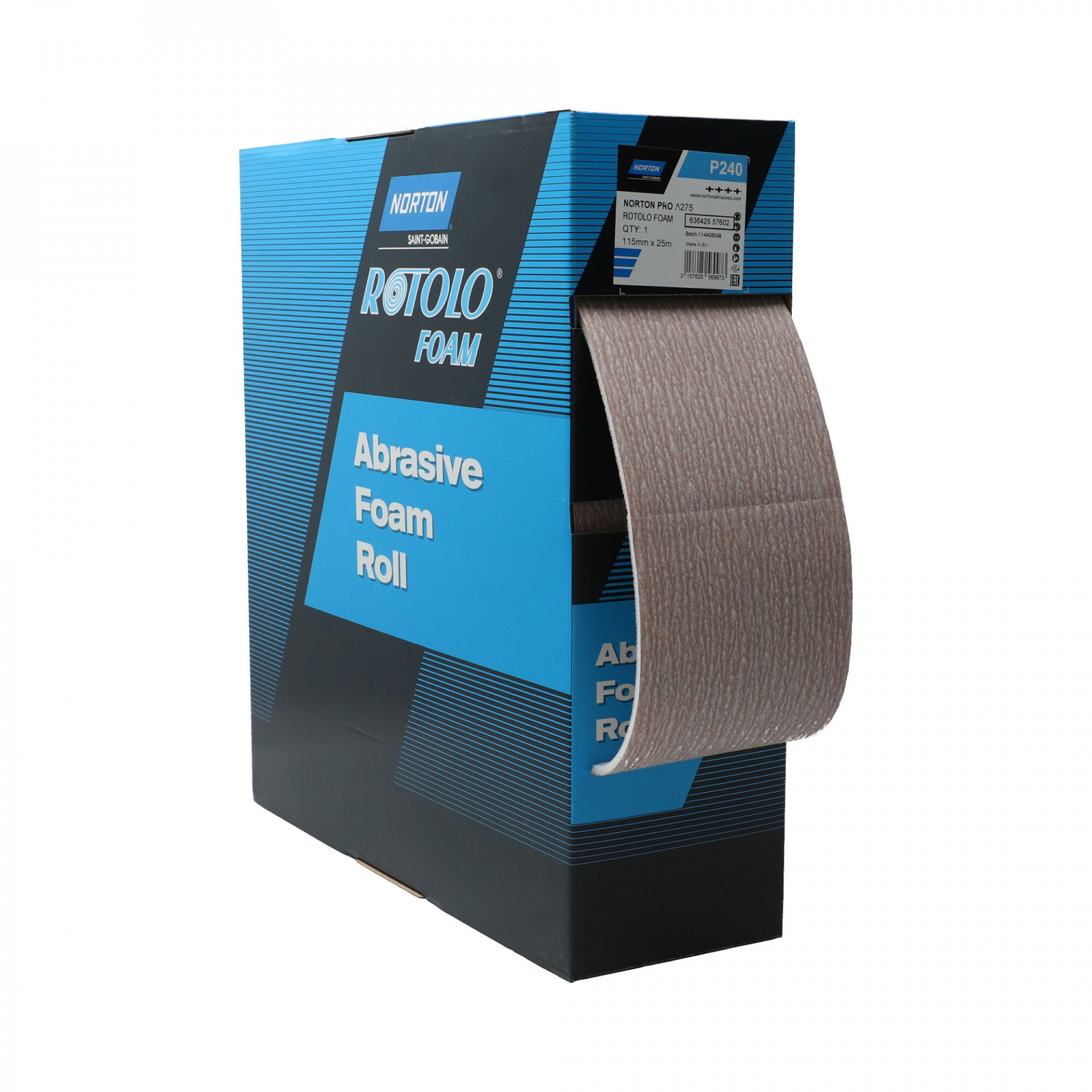 Norton Rotolo Foam PRO A275 csiszolótekercs 115mmx25m P240, 2 db/csomag termék fő termékképe