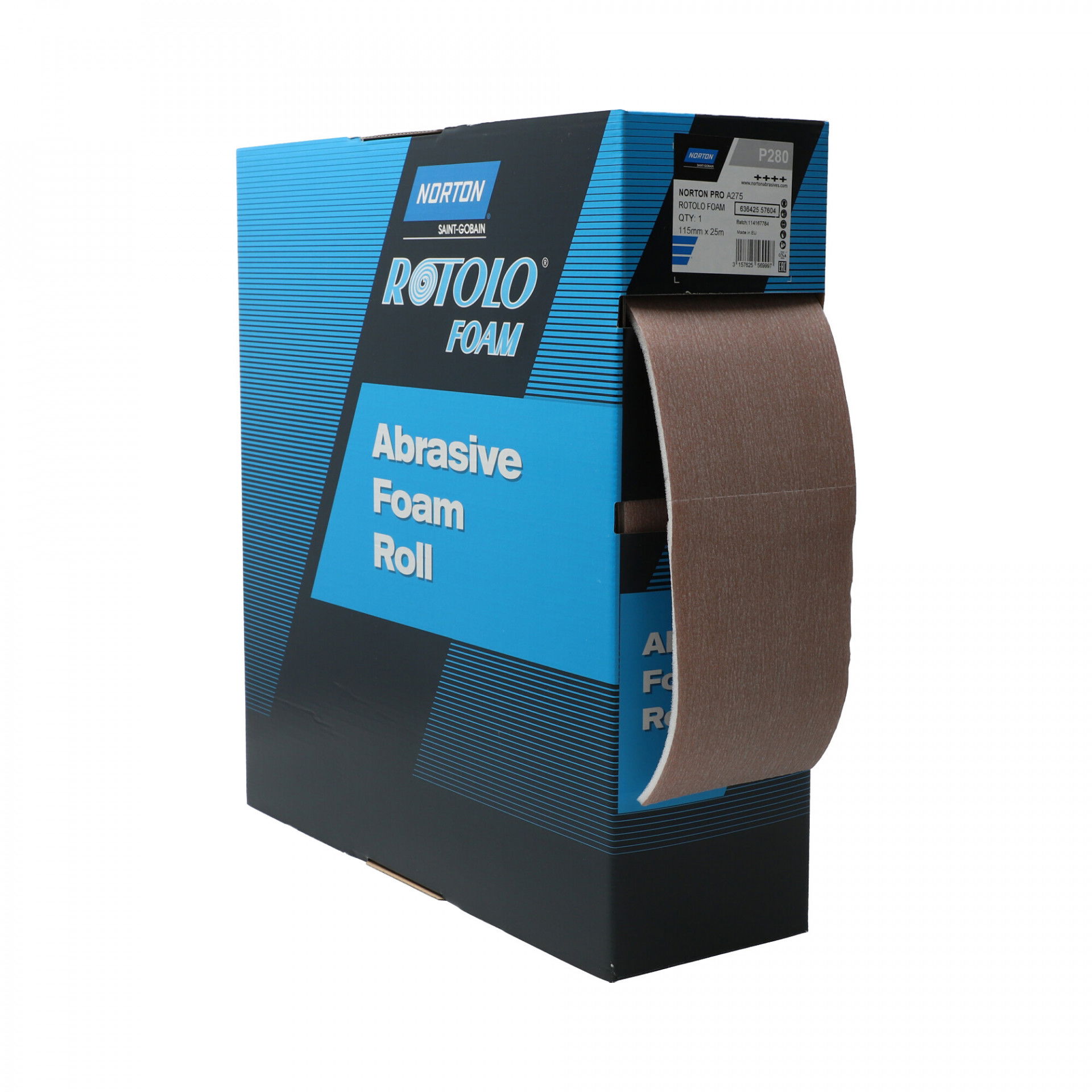 Norton Rotolo Foam PRO A275 csiszolótekercs 115mmx25m P280, 2 db/csomag termék fő termékképe