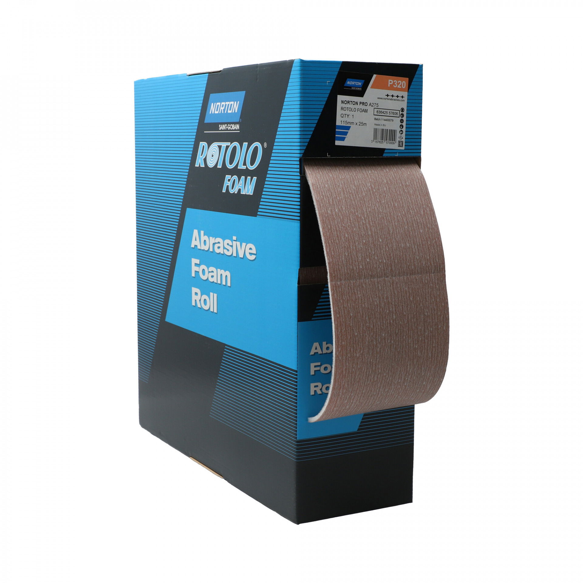Norton Rotolo Foam PRO A275 csiszolótekercs 115mmx25m P320, 2 db/csomag termék fő termékképe