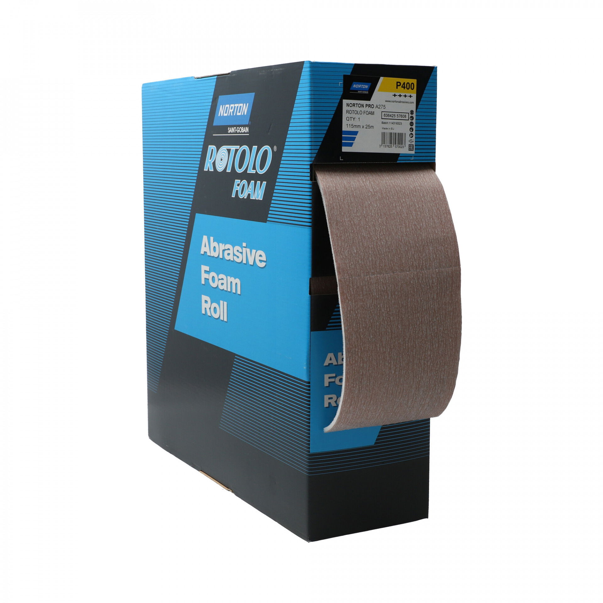 Norton Rotolo Foam PRO A275 csiszolótekercs 115mmx25m P400, 2 db/csomag termék fő termékképe