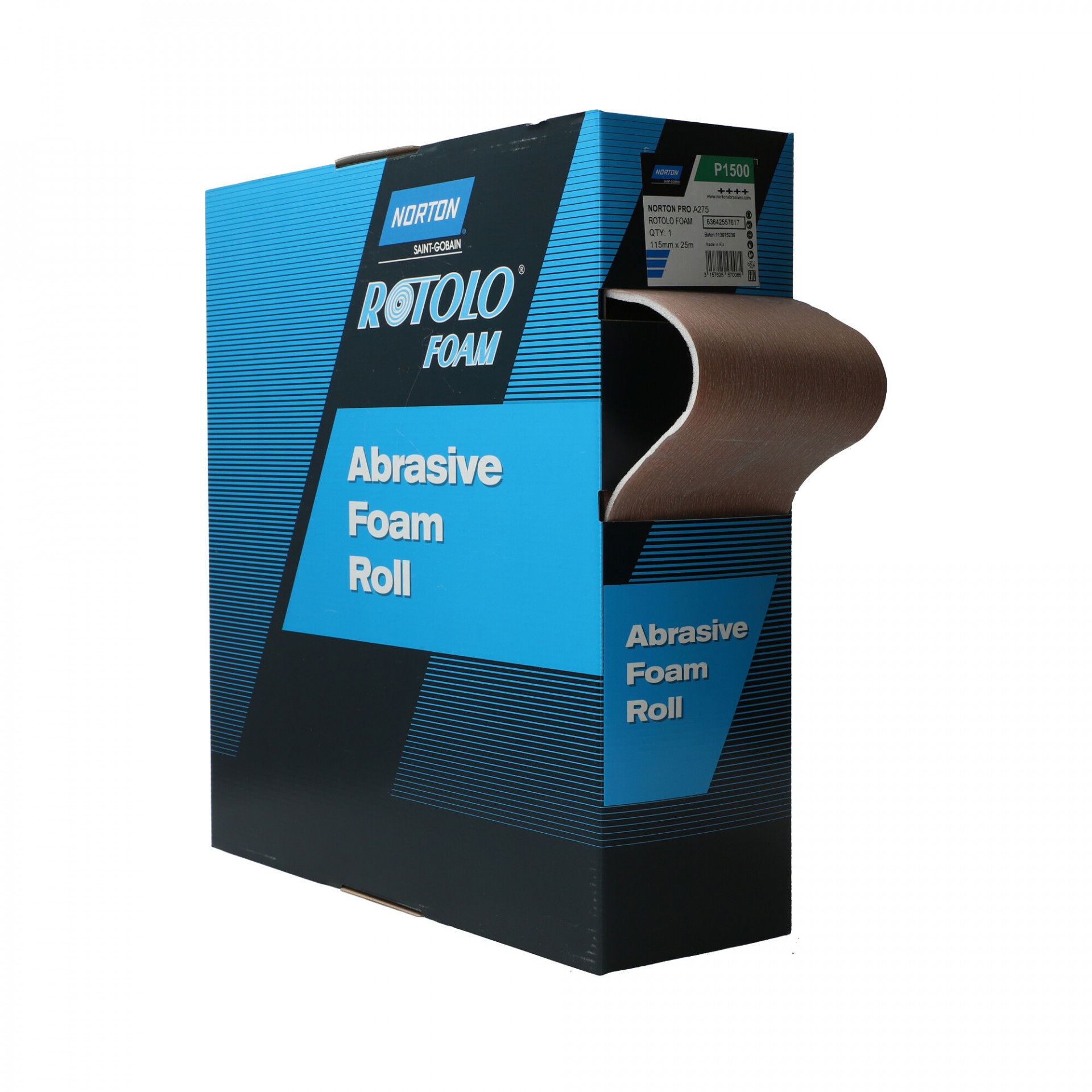 Norton Rotolo Foam PRO A275 csiszolótekercs 115mmx25m P1500, 2 db/csomag termék fő termékképe