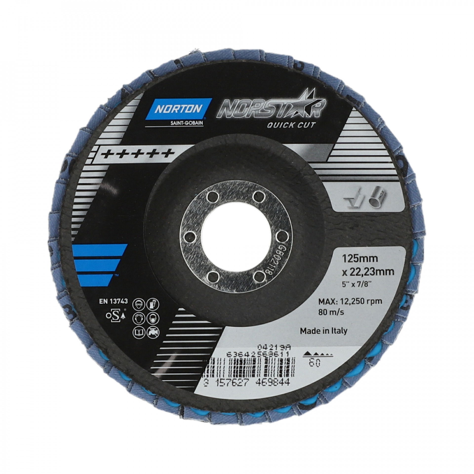 Norton NorStar R822/RX22 lamellás csiszolókorong Ø125x22 mm P60 termék fő termékképe