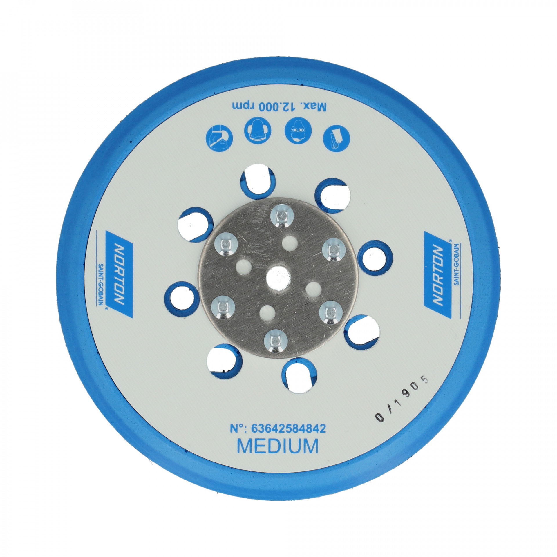 Norton Pro csiszolókorong felfogó 8+1 lyukas Ø150 mm Medium termék fő termékképe