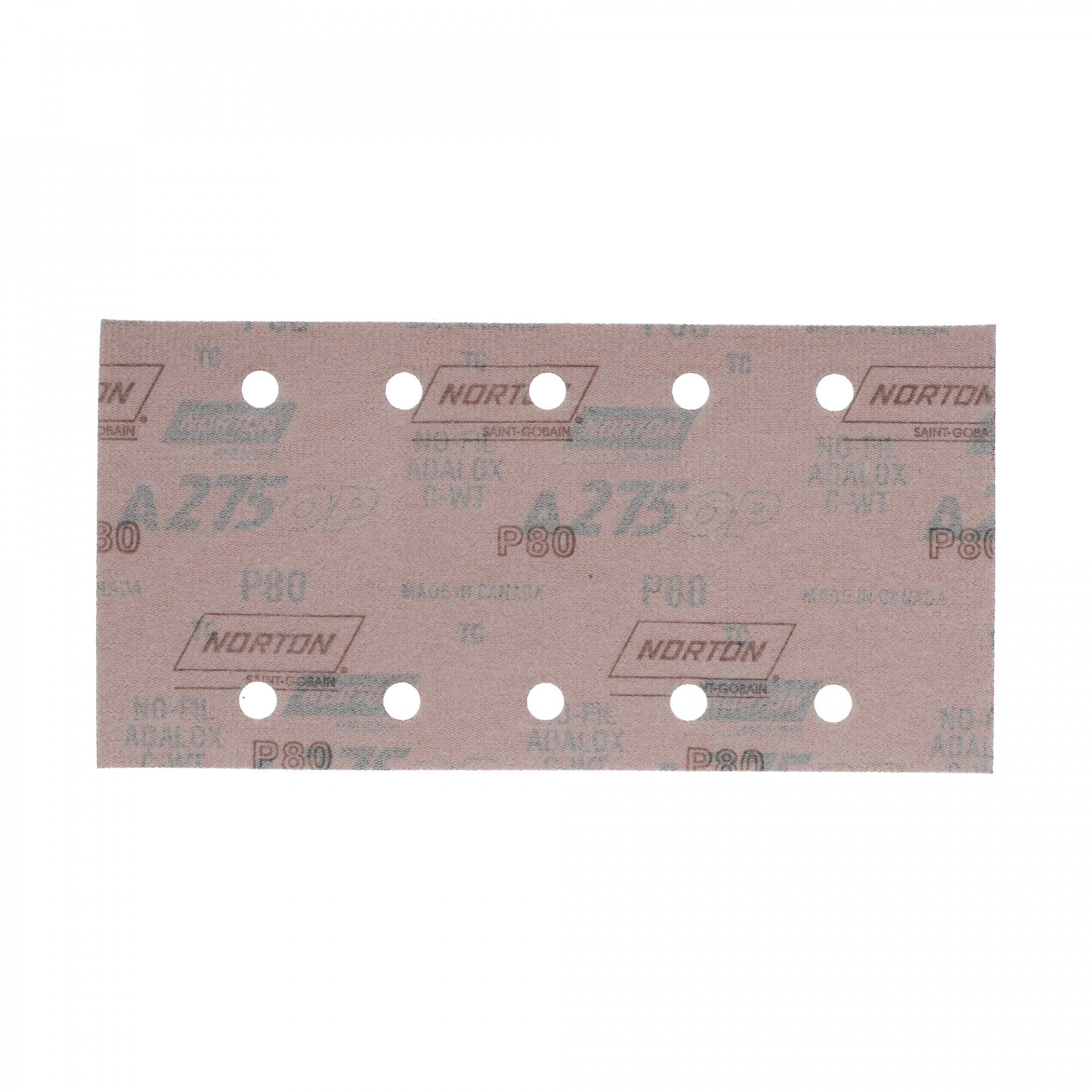 Norton Pro A275 csiszolóív 115x230 mm P80, 10 db/csomag termék fő termékképe