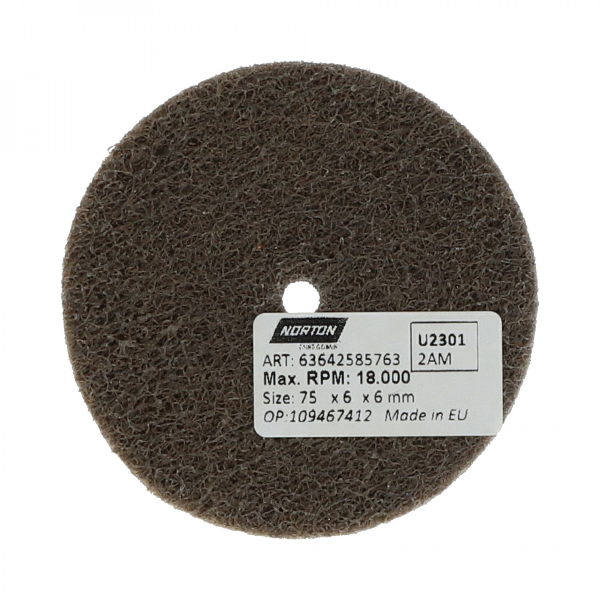 Norton Rapid Blend Nex furatos tisztítótárcsa Ø75x6x6 mm 2AM, 10 db/csomag termék fő termékképe