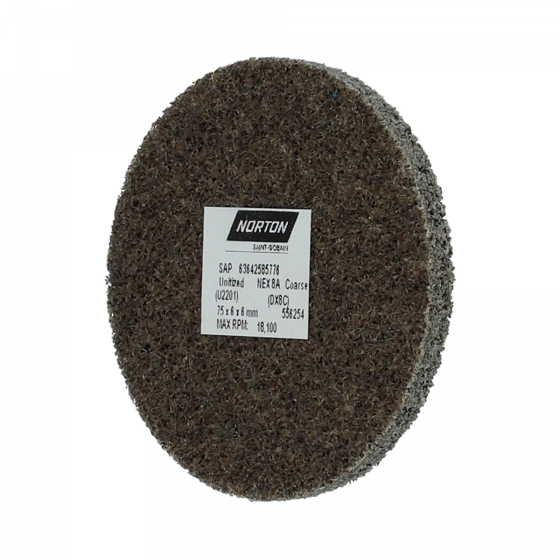 Norton Rapid Blend Nex furatos tisztítótárcsa Ø75x6x6 mm 8AC, 10 db/csomag termék fő termékképe