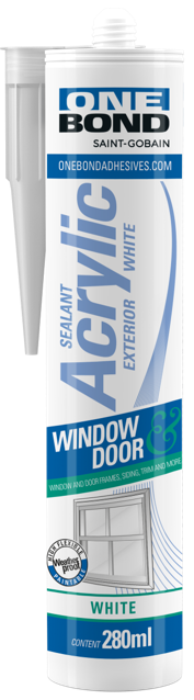 OneBond Acrylic Exterior White kültéri akril tömítőanyag fehér 280ml, 12 db/csomag termék fő termékképe