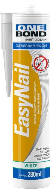 OneBond Acrylic Easy Nail White könnyű akril tömítőanyag fehér 280ml, 12 db/csomag termék fő termékképe
