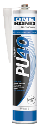 OneBond PU 40 Sealant Cartridges White poliuretán tömítőanyag patron fehér 280ml, 12 db/csomag termék fő termékképe