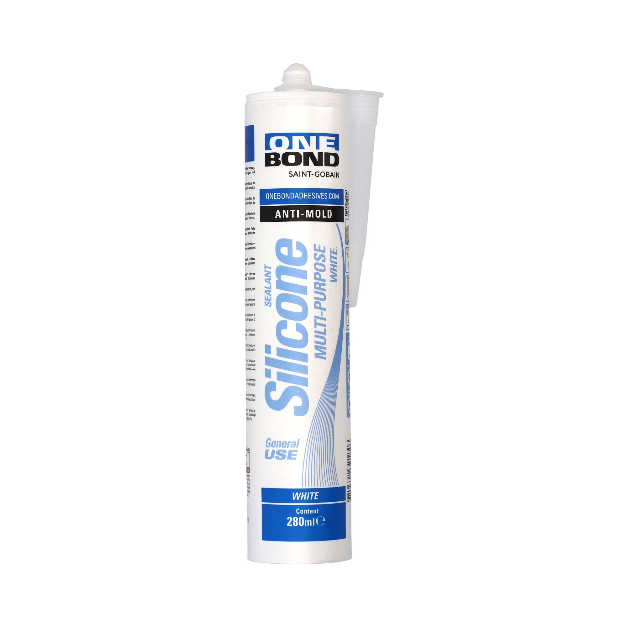 OneBond Silicone Multi-Purpose White többcélú szilikon tömítőanyag fehér 280ml CS, 12 db/csomag termék fő termékképe