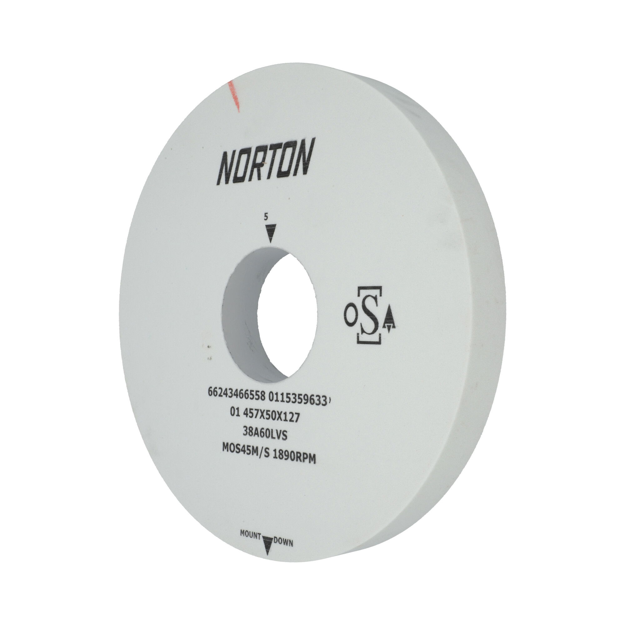 Norton Egyenes köszörűkorong Ø500x50x127 mm 38A 100 2M 8V, 2 db/csomag termék fő termékképe