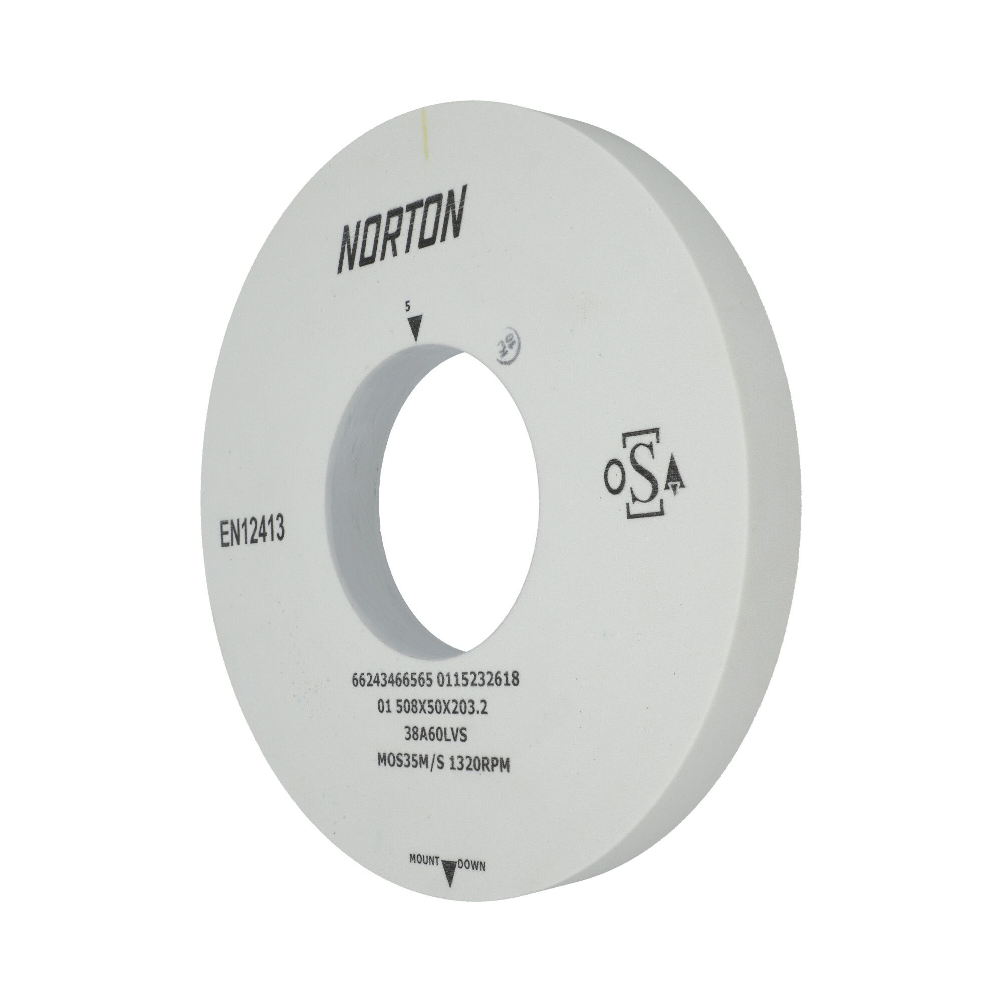 Norton Egyenes köszörűkorong Ø508x80x203,2 mm 38A 60 L VS termék fő termékképe