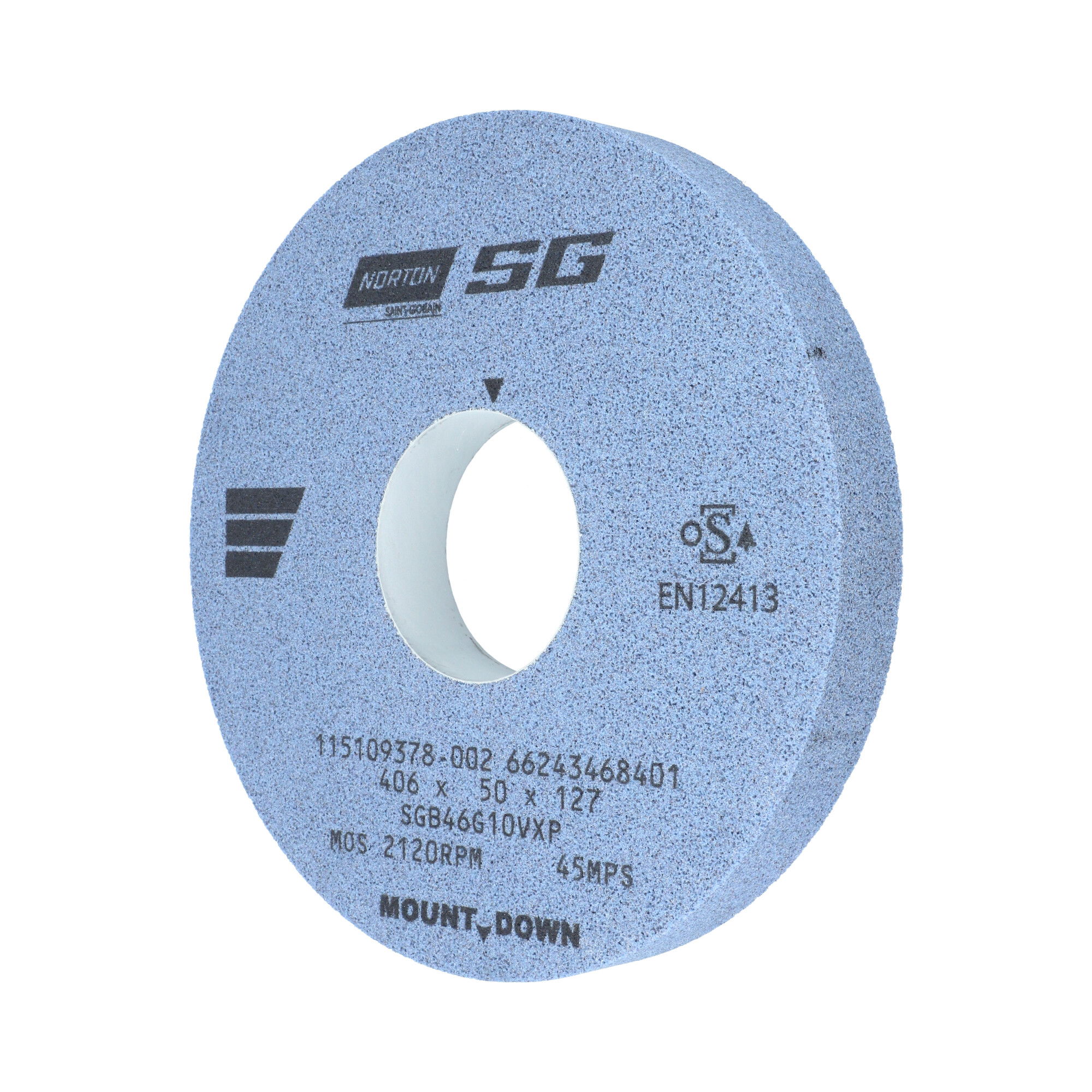 Norton Egyenes köszörűkorong Ø406x50x127 mm SGB 46 H VX termék fő termékképe