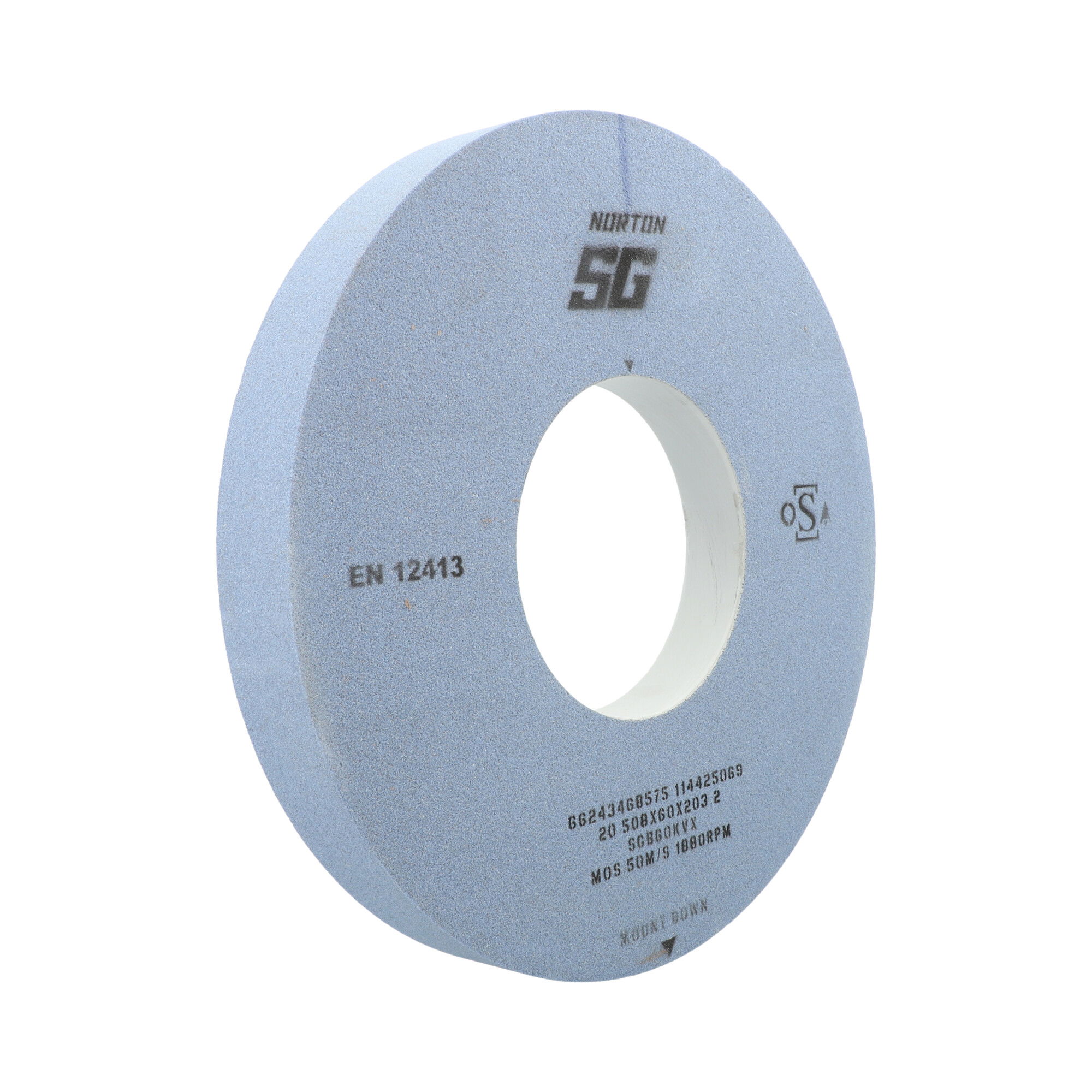 Norton Egyoldalt süllyesztett Form20 köszörűkorong Ø500x60x203 mm SGB 60 K VX termék fő termékképe