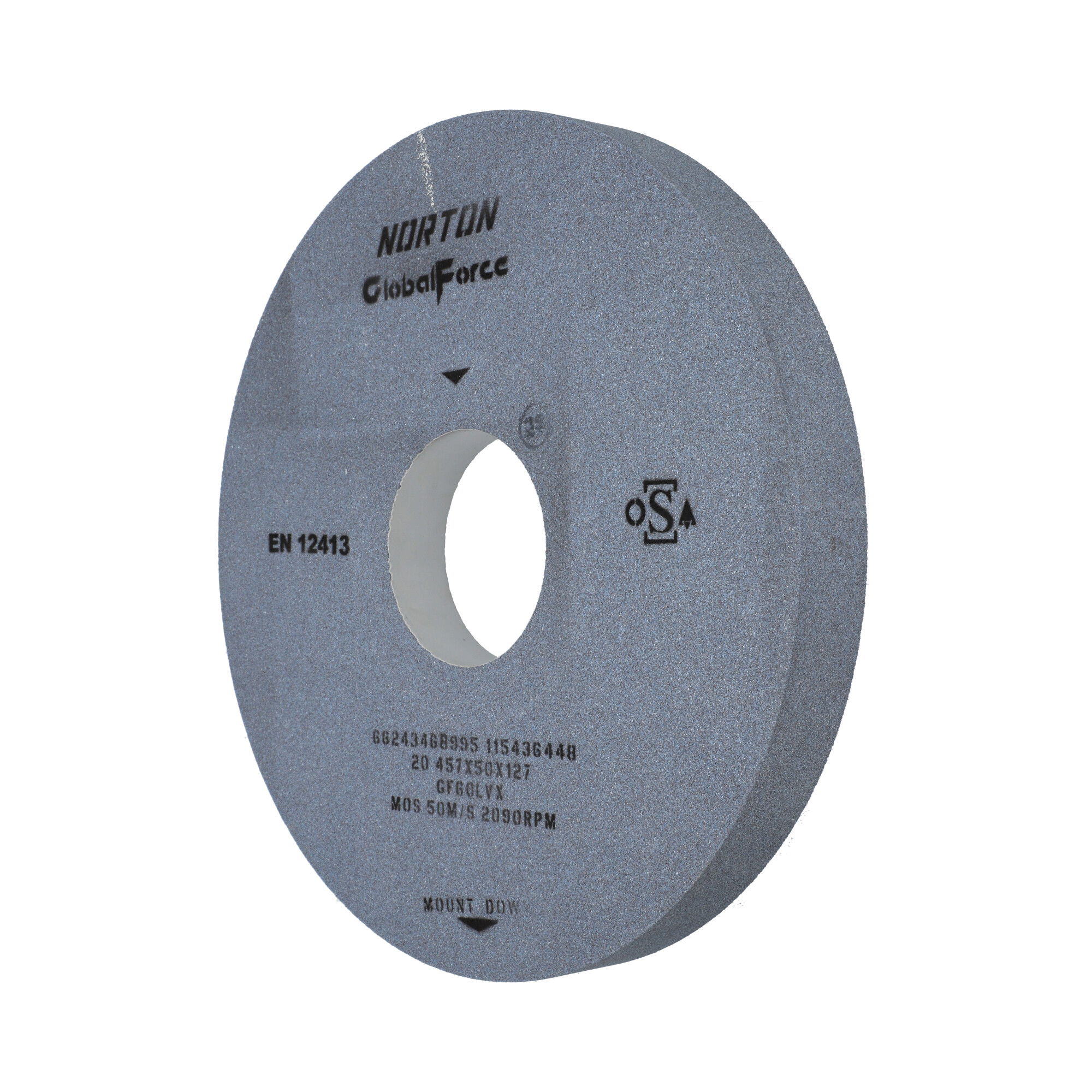 Norton Egyoldalt süllyesztett Form20 köszörűkorong  Ø457x50x127 mm GF 60 L VX termék fő termékképe