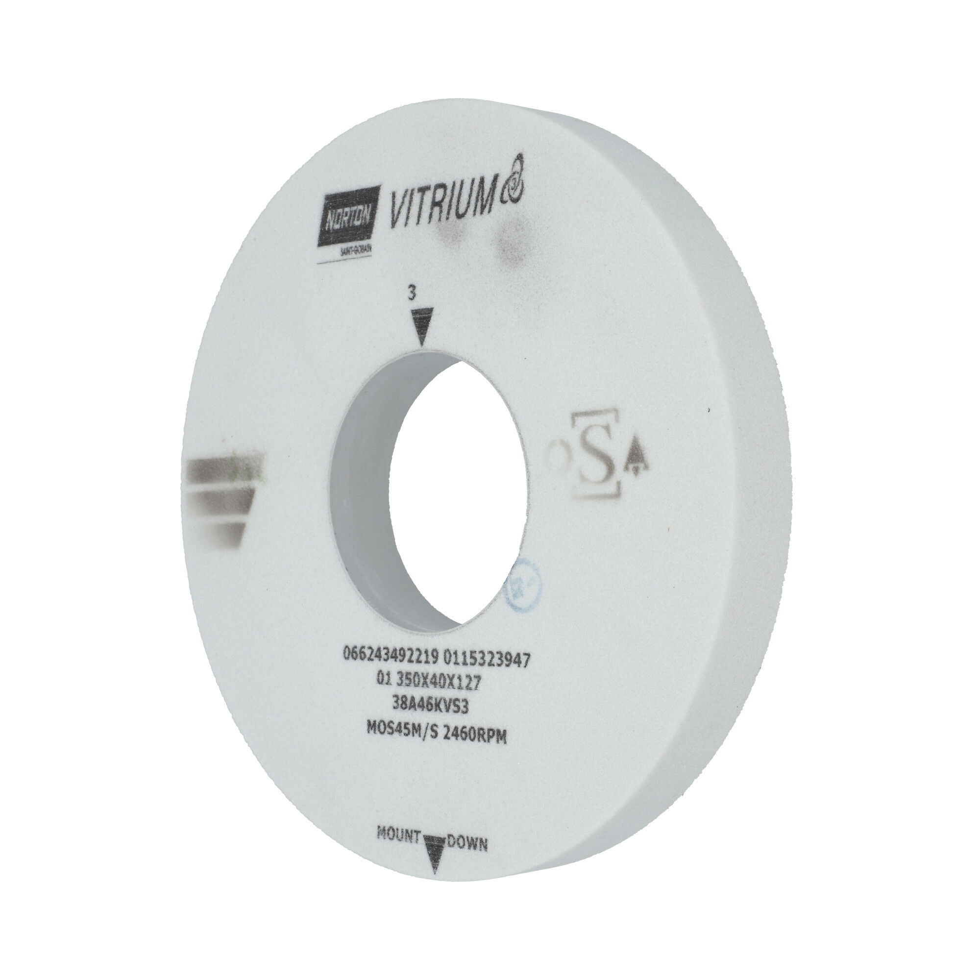 Norton Egyenes köszörűkorong Ø400x40x127 mm 38A60 termék fő termékképe