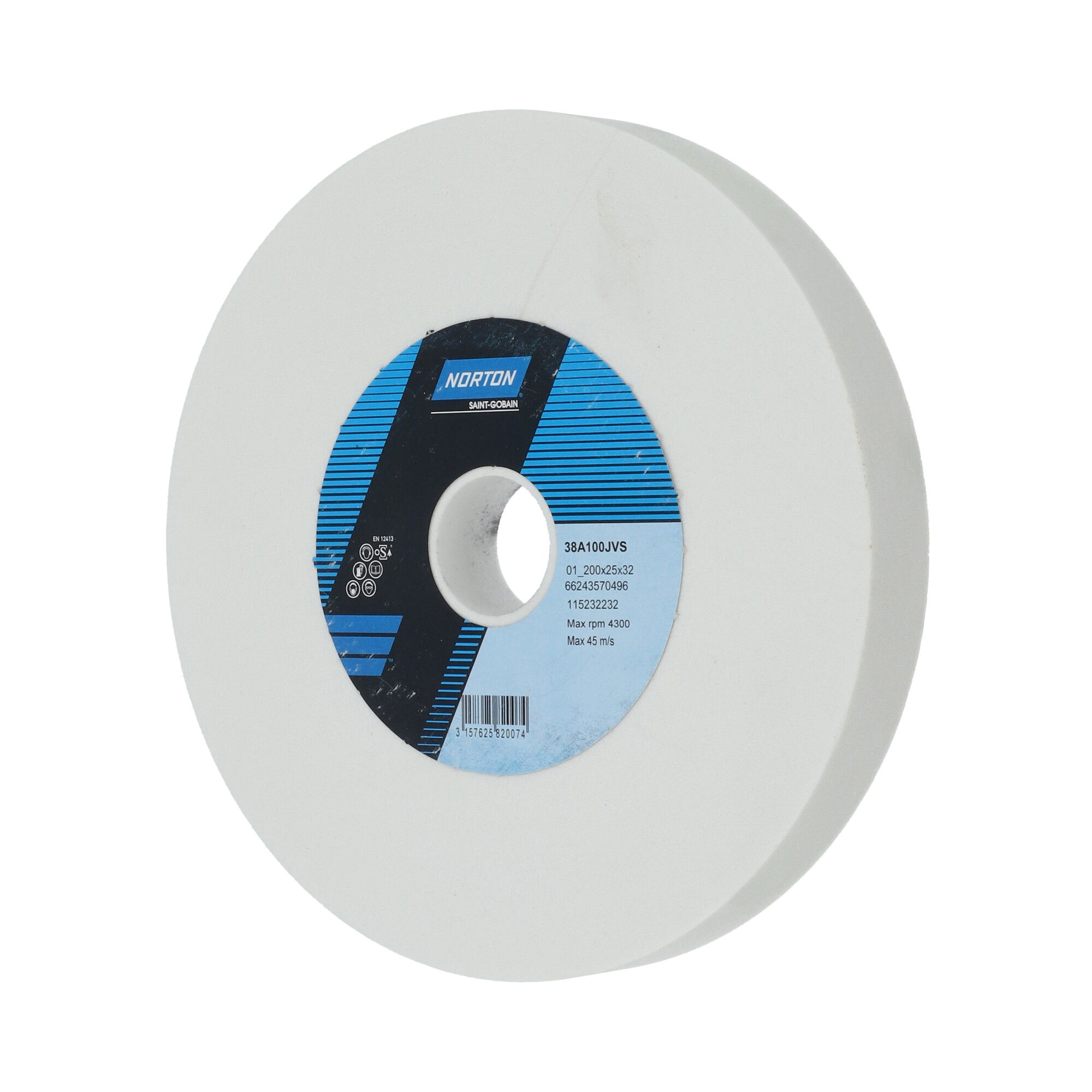 Norton Egyenes köszörűkorong Ø200x25x32 mm 38A 100 J VS, 6 db/csomag termék fő termékképe