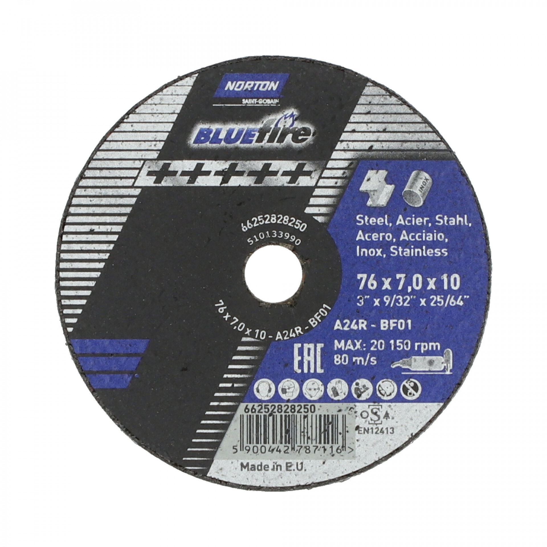 Norton Blue Fire tisztítókorong Ø76x7,0x10 mm, 10 db/csomag termék fő termékképe