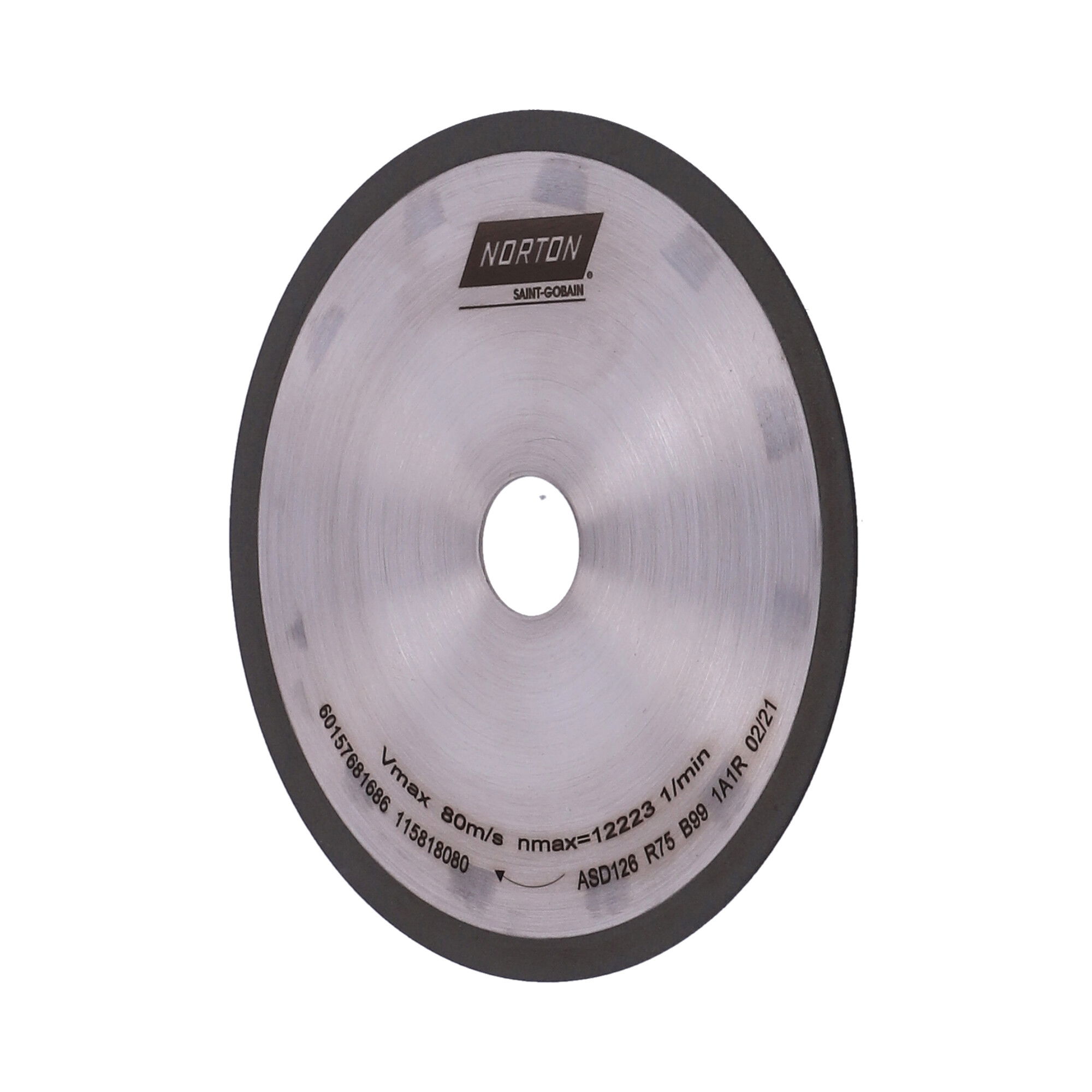 Norton Gyémánt köszörűkorong Ø125x1x5 mm ASD107 C50 BZ335 termék fő termékképe