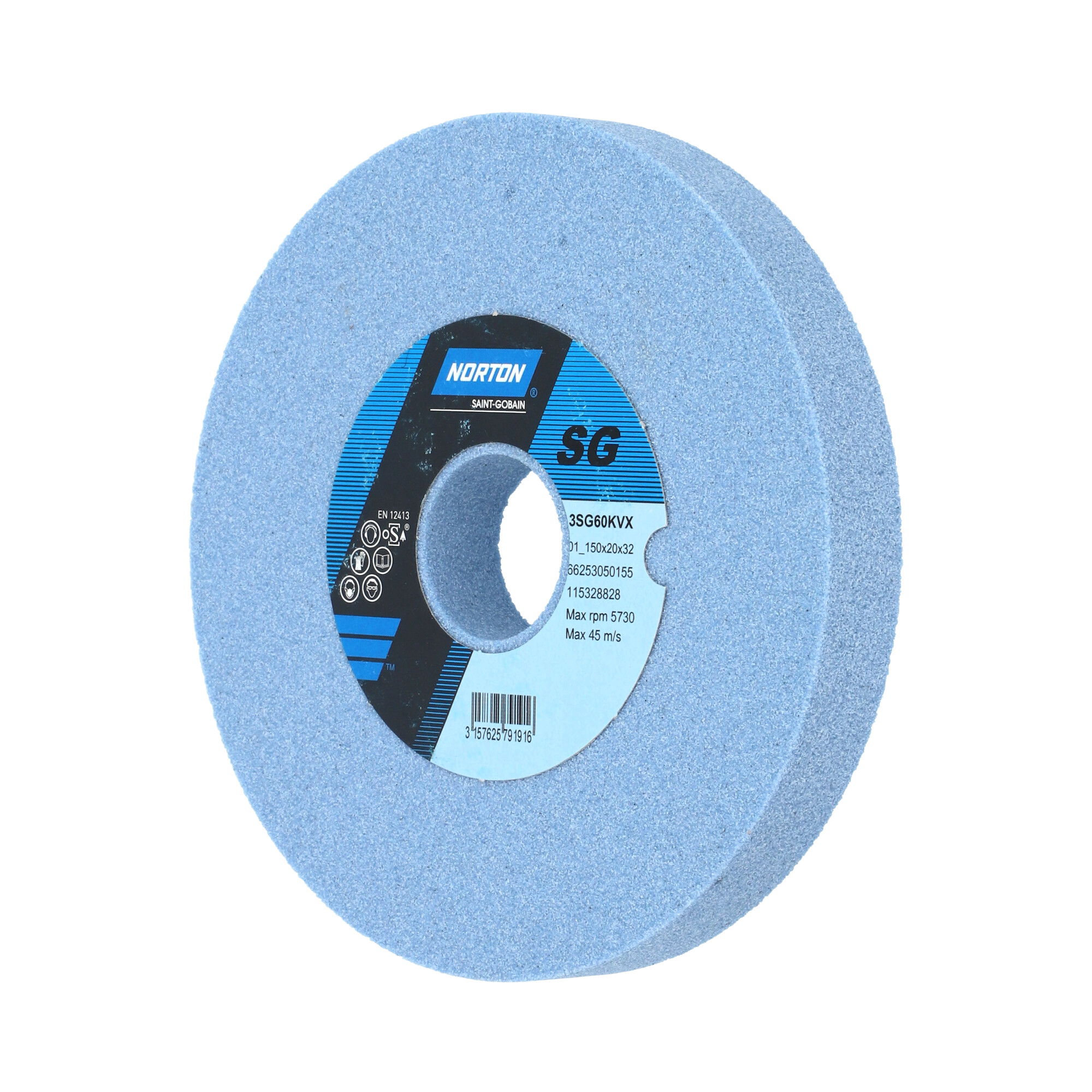 Norton Egyenes köszörűkorong Ø150x20x32 mm 3SG 60 K VX, 2 db/csomag termék fő termékképe