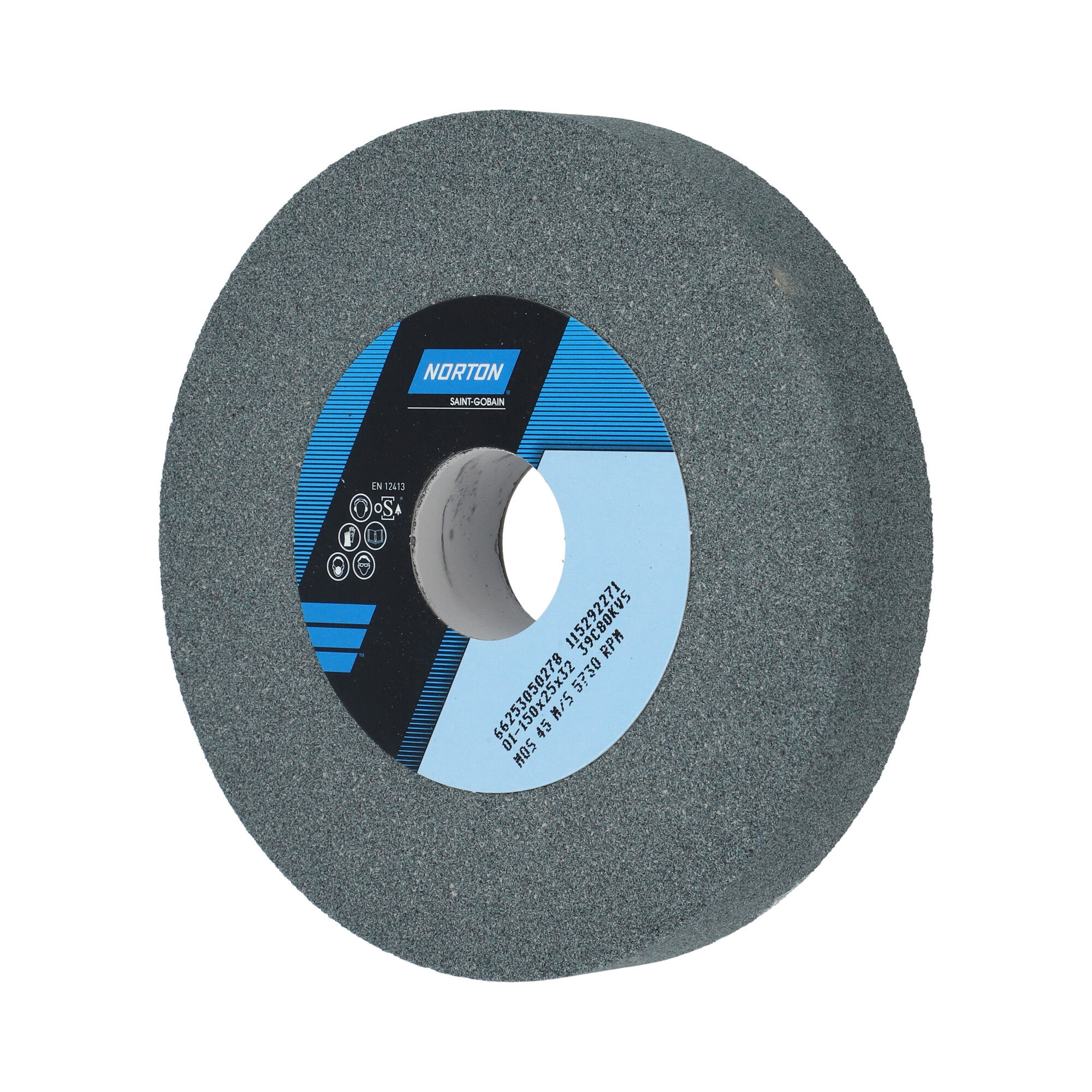 Norton Egyenes köszörűkorong Ø150x25x32 mm 39C 80 K VS, 2 db/csomag termék fő termékképe