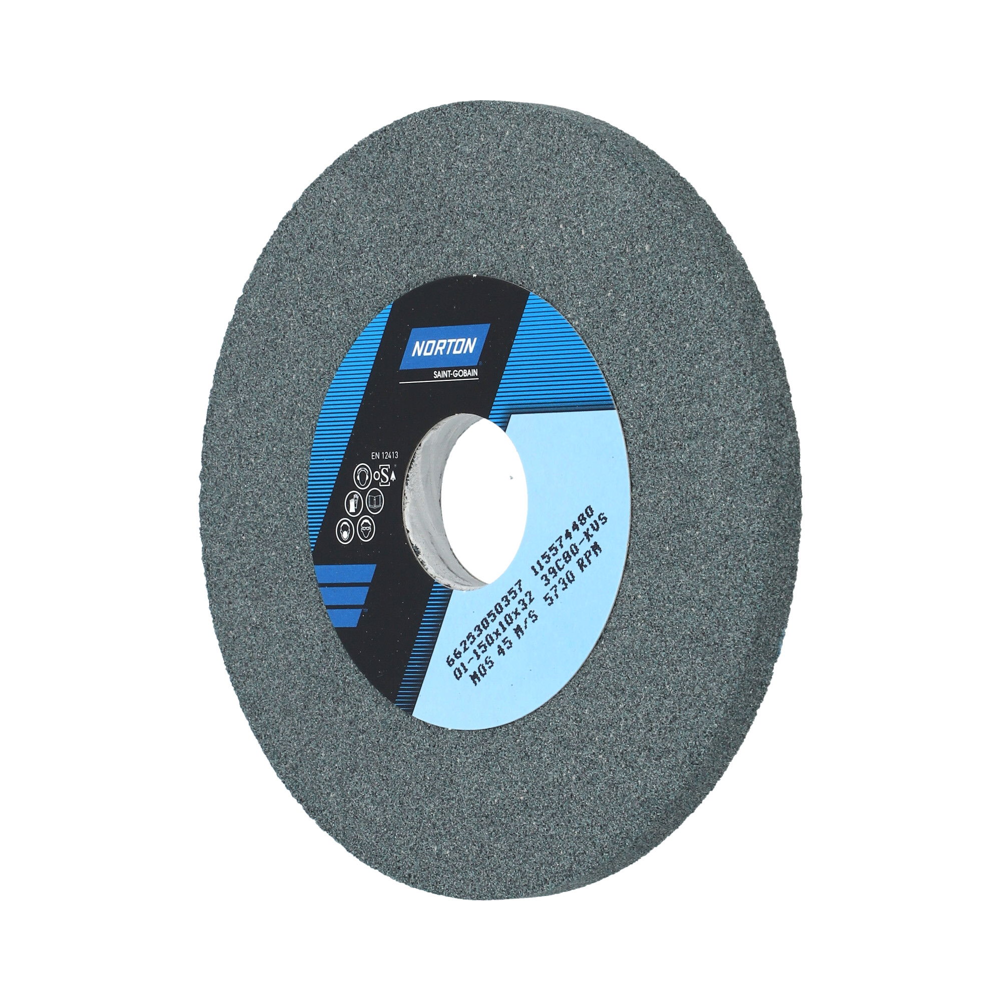 Norton Egyenes köszörűkorong Ø150x10x32 mm 39C 80 K VS, 2 db/csomag termék fő termékképe