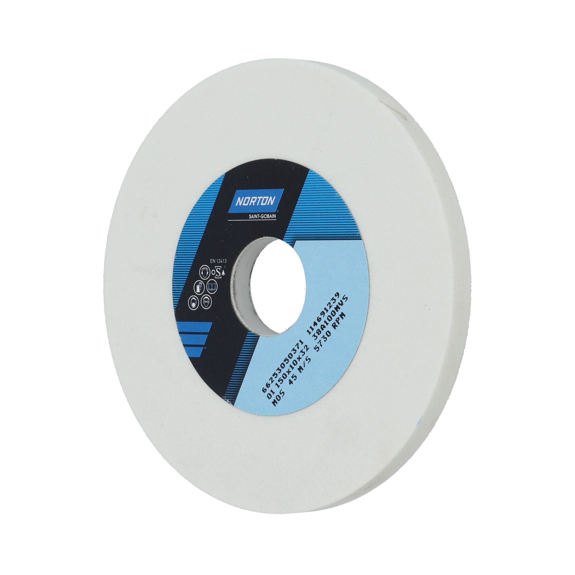 Norton Egyenes köszörűkorong Ø150x10x32 mm 38A 120 L VS termék fő termékképe