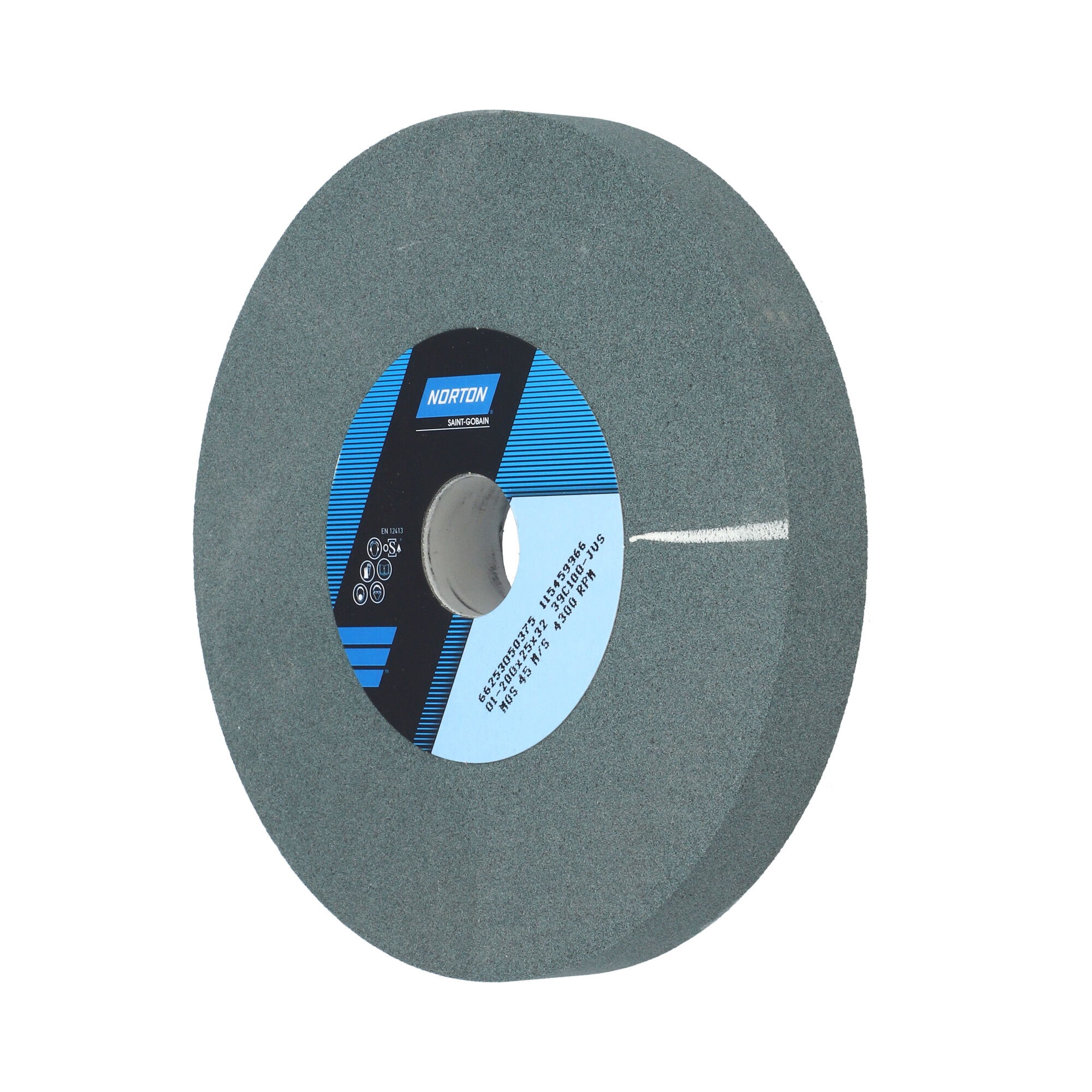 Norton Egyenes köszörűkorong Ø200x25x32 mm 39C 100 J VS, 6 db/csomag termék fő termékképe