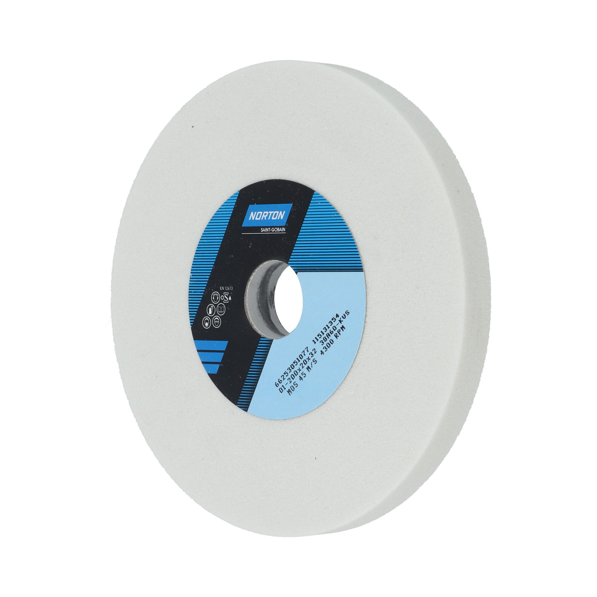 Norton Egyenes köszörűkorong Ø200x20x32 mm 38A 60 K VS, 2 db/csomag termék fő termékképe