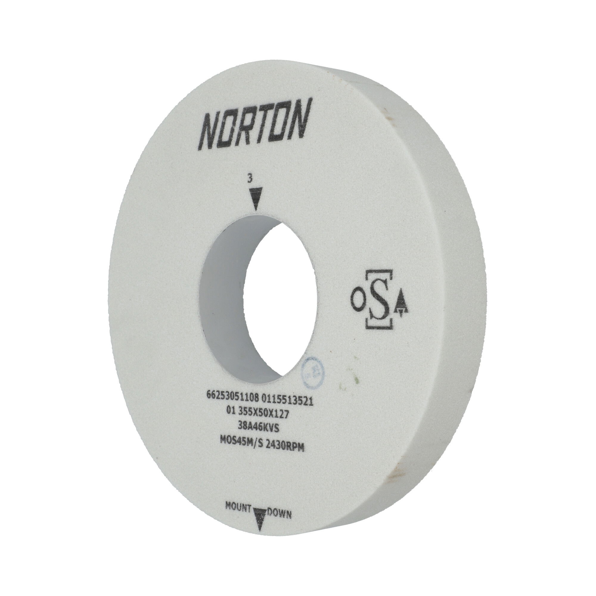 Norton Egyenes köszörűkorong Ø406x50x127 mm 38A 46 J VS termék fő termékképe