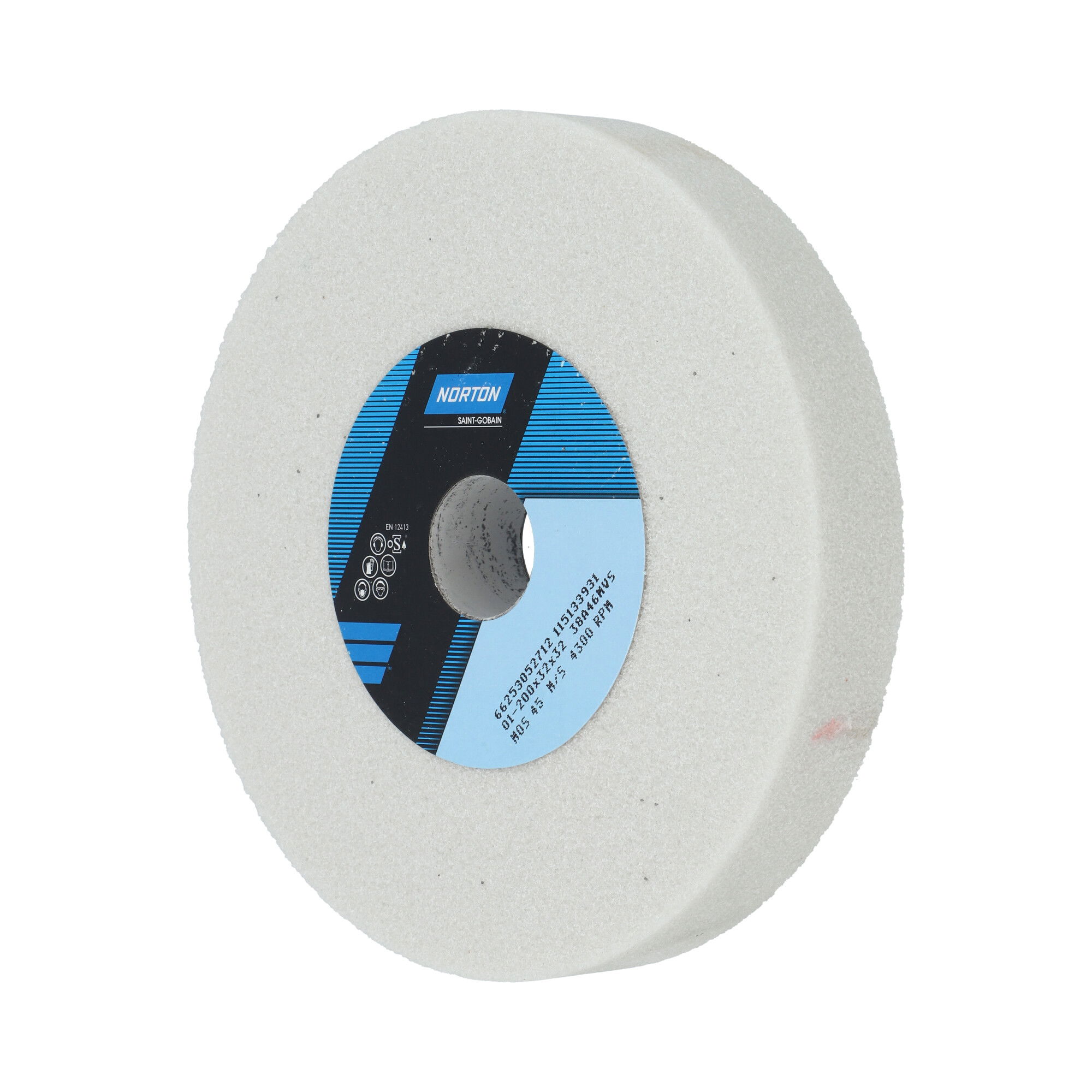Norton Egyenes köszörűkorong Ø200x32x32 mm 38A 46 M VS termék fő termékképe