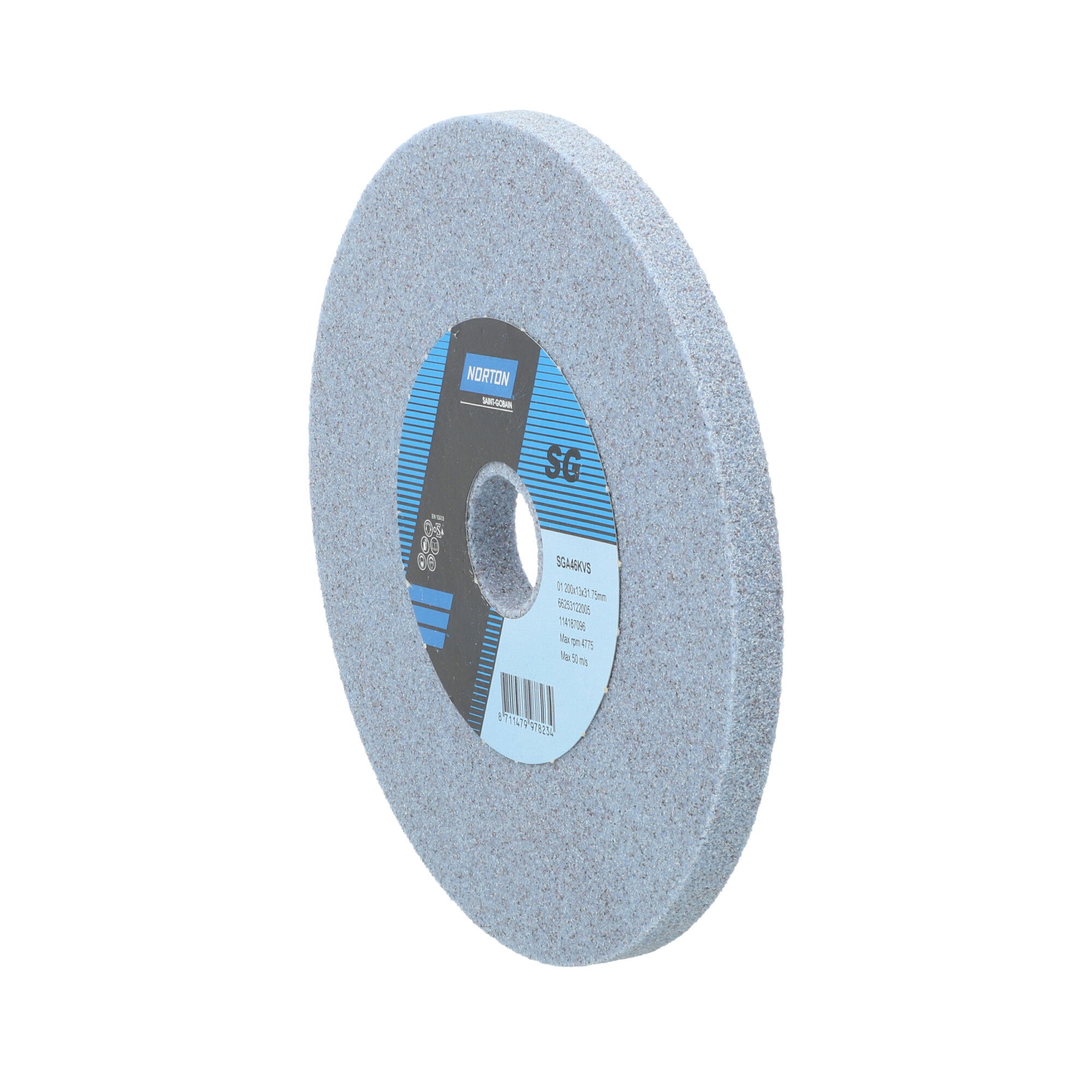 Norton Egyenes köszörűkorong Ø200x13x31,75 mm SGA 46 K VX termék fő termékképe
