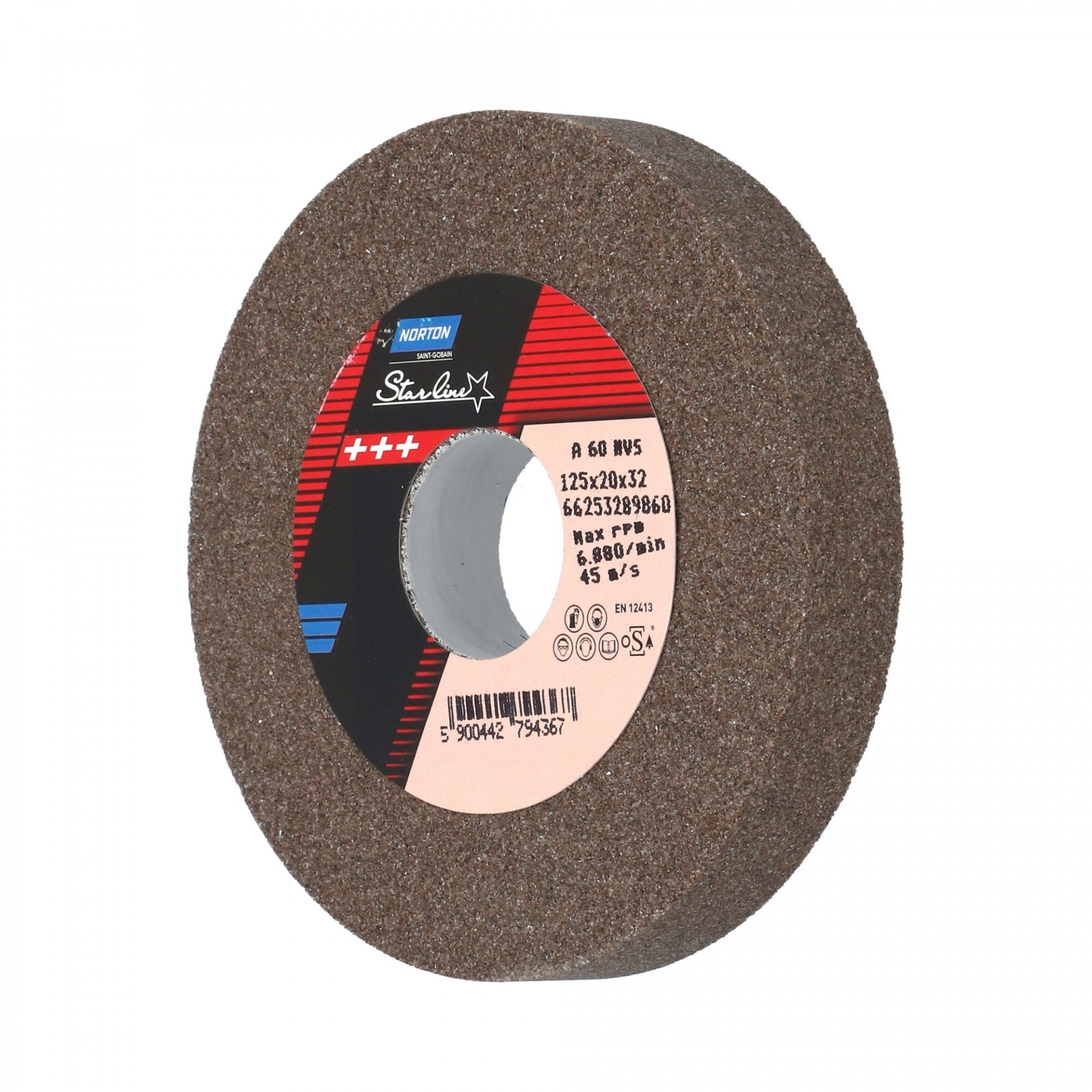 Norton Starline Alumínium-oxid köszörűkorong Ø125x20x32 mm A 46 N VS, 2 db/csomag termék fő termékképe