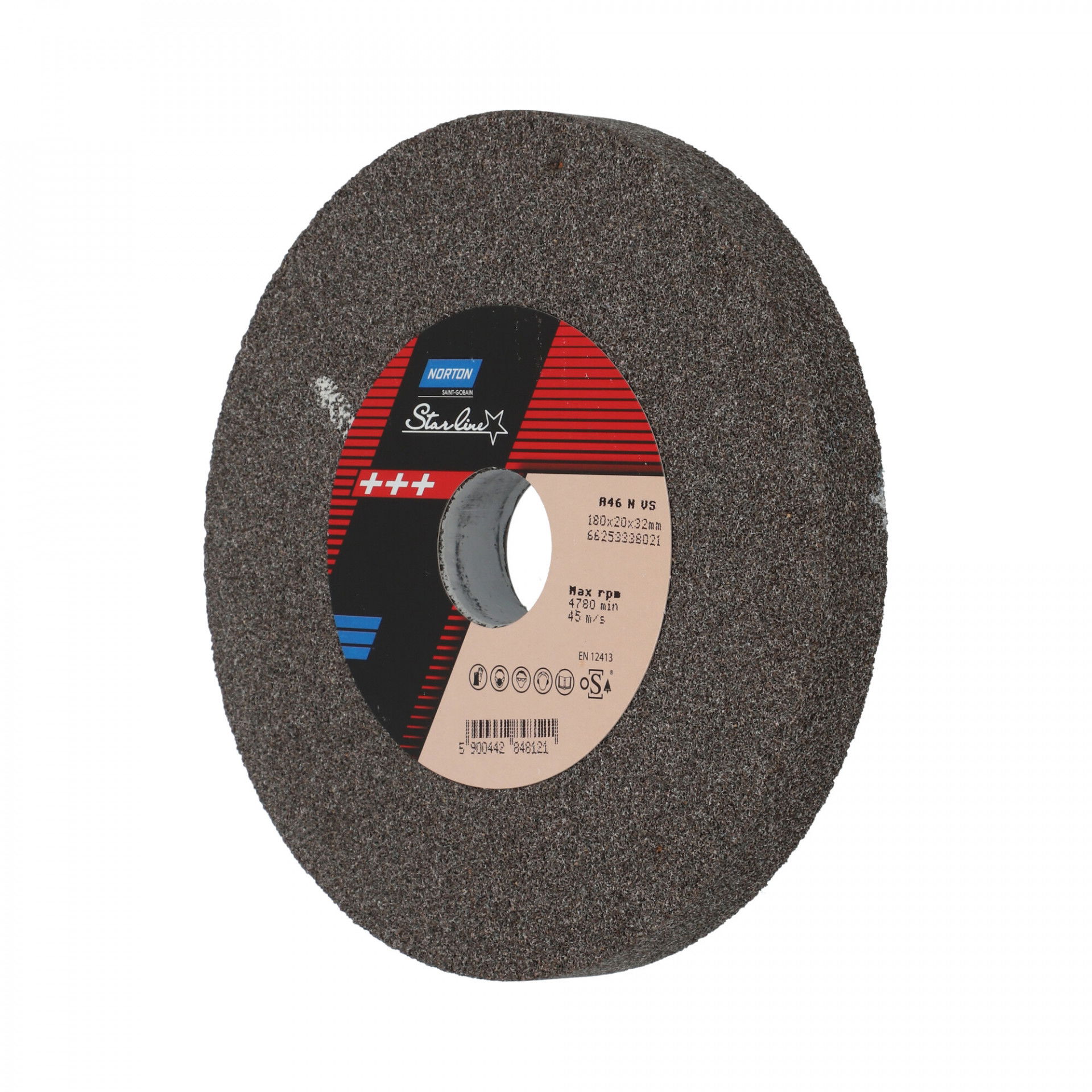 Norton Starline Alumínium-oxid köszörűkorong Ø180x20x32 mm A 46 N VS, 2 db/csomag termék fő termékképe