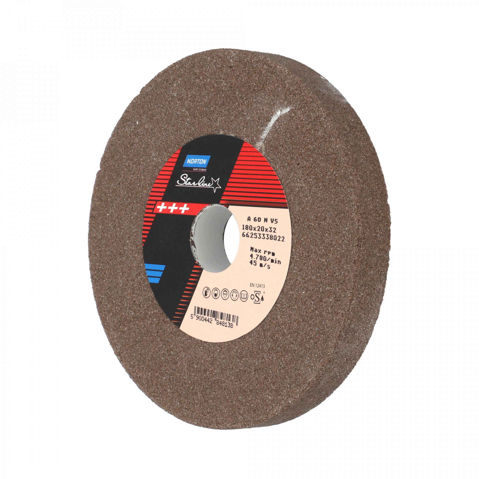 Norton Starline Alumínium-oxid Köszörűkorong Ø180x20x31,75 mm A 60 N VS, 2 db/csomag termék fő termékképe