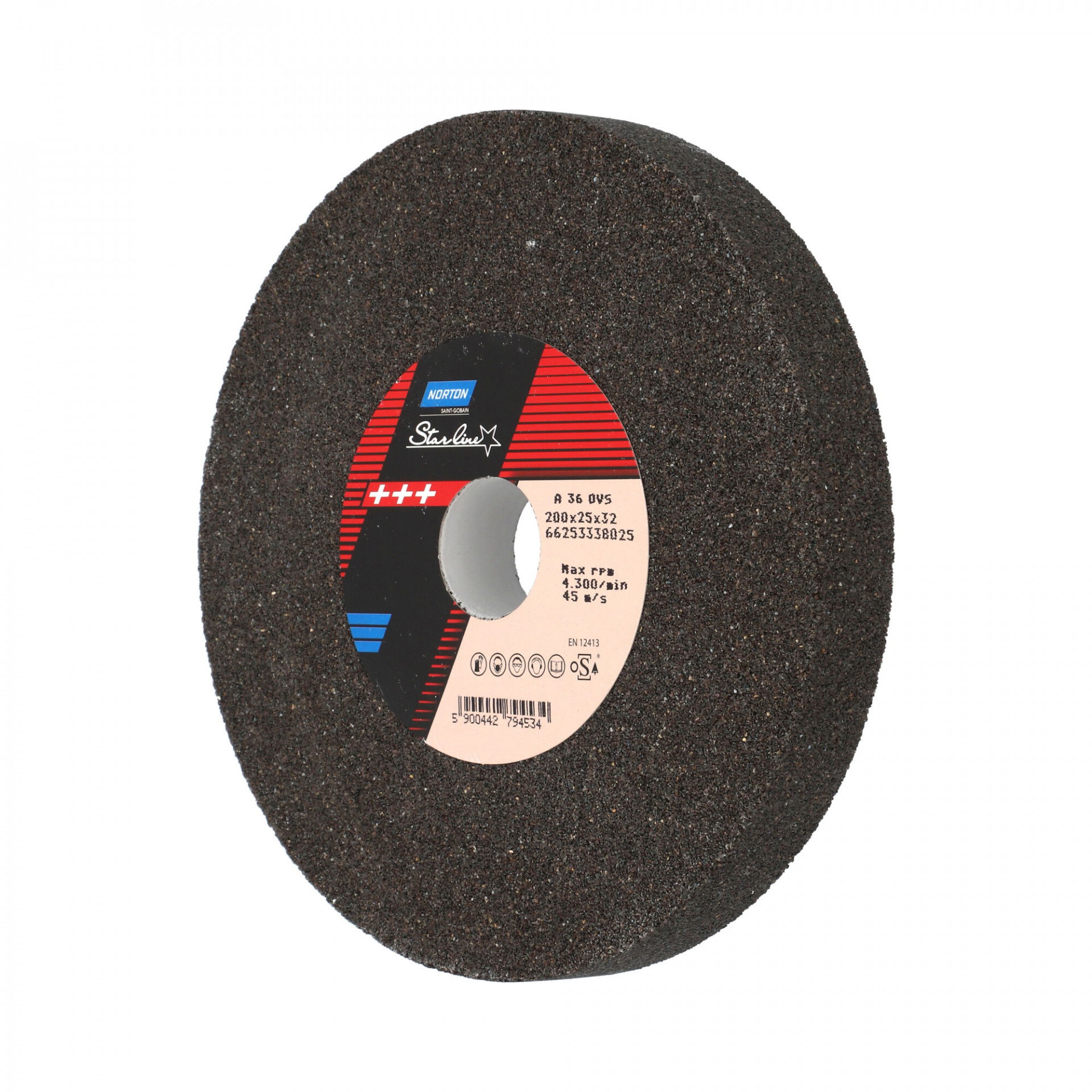 Norton Starline Egyenes Köszörűkorong Ø200x25x32 mm A 36 O VS termék fő termékképe