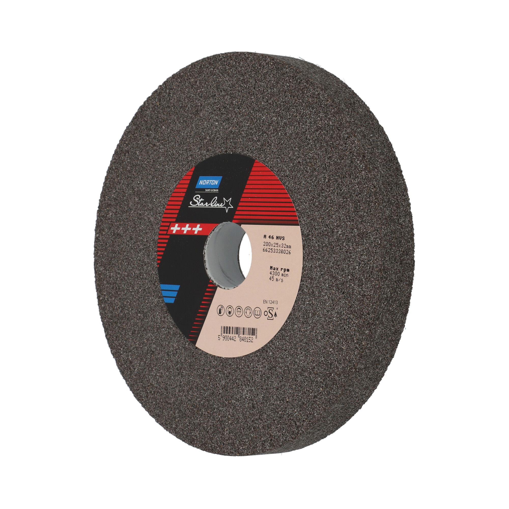 Norton Starline Alumínium-oxid köszörűkorong Ø200x25x32 mm A 46 N VS, 2 db/csomag termék fő termékképe