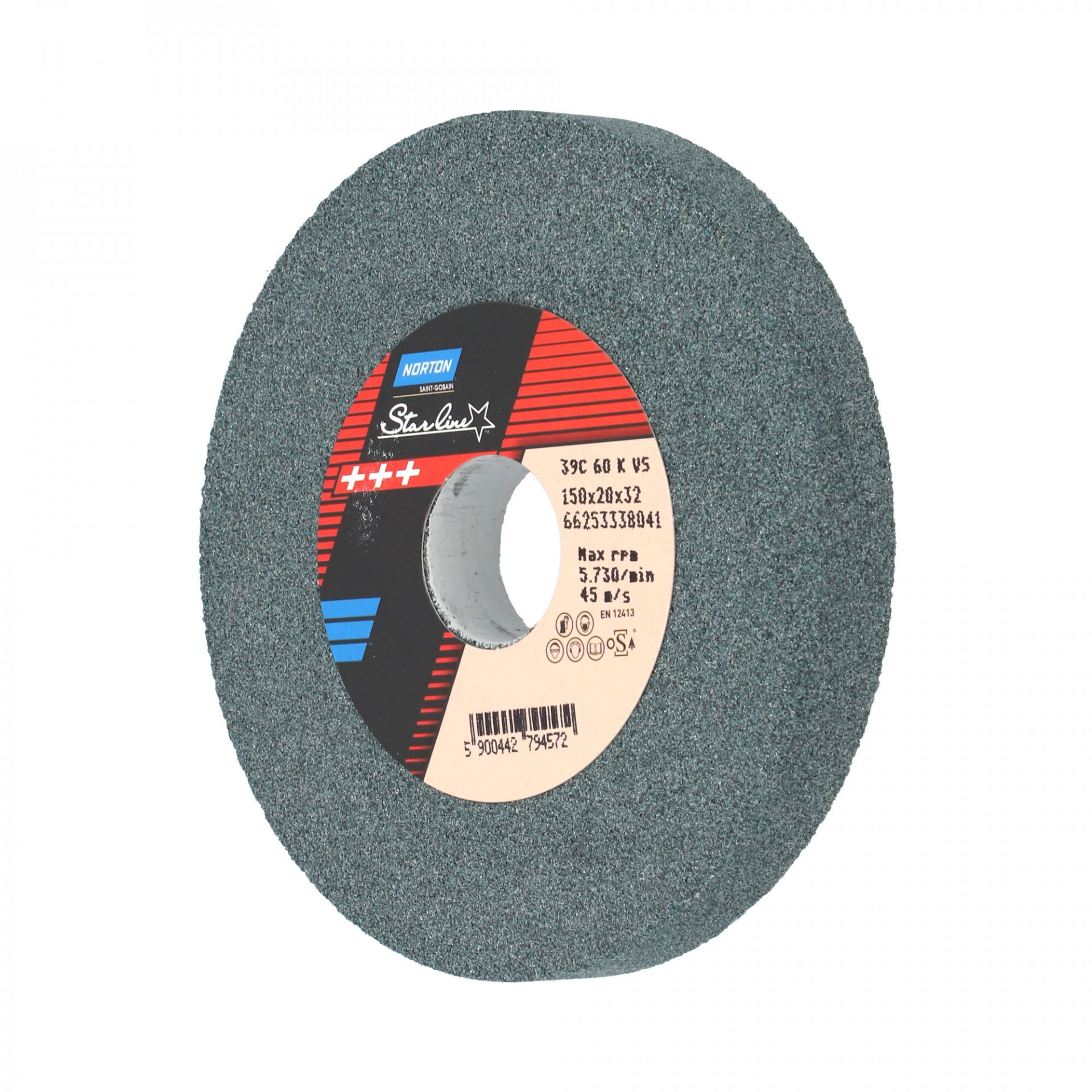 Norton Starline Szilícium-karbid köszörűkorong Ø150x20x32 mm 39C 60 K VS, 2 db/csomag termék fő termékképe